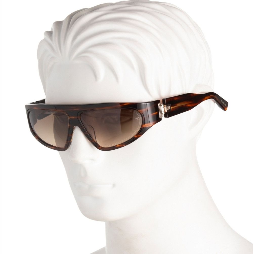 Balmain Balmain Unisex B-Escape Geometric Sunglasses - Brown/Gold Size ONE SIZE - 1 Thumbnail