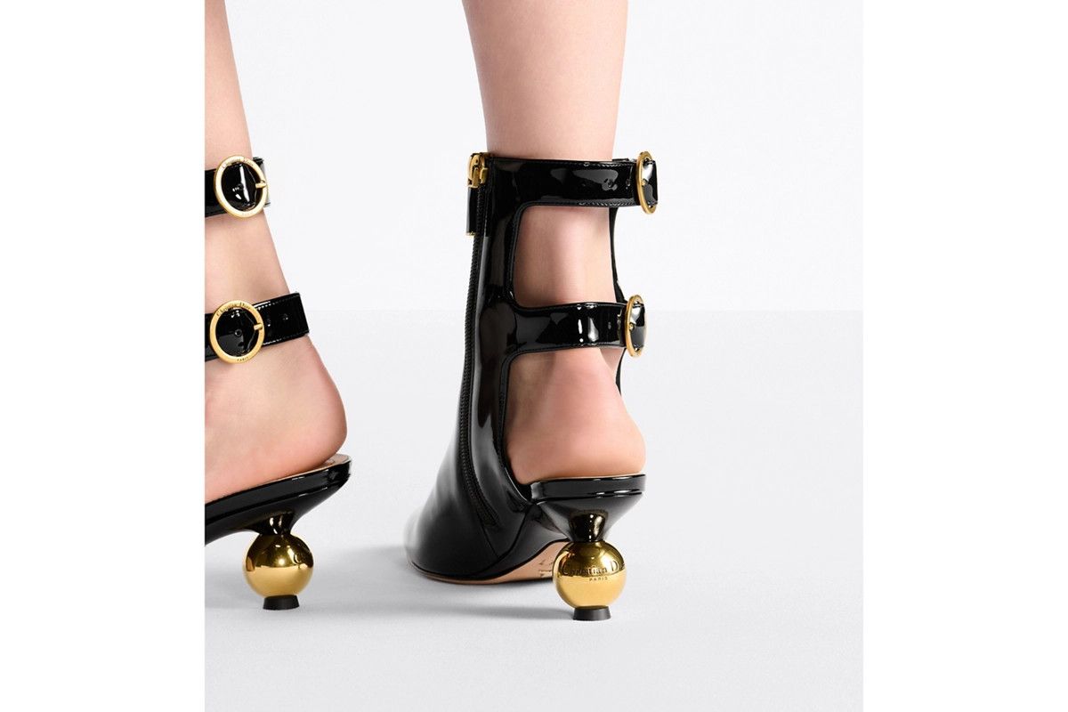 Dior o1bcso1str0226 D-Idole Heeled Ankle Boot in Black Size US 5 / IT 35 - 7 Thumbnail