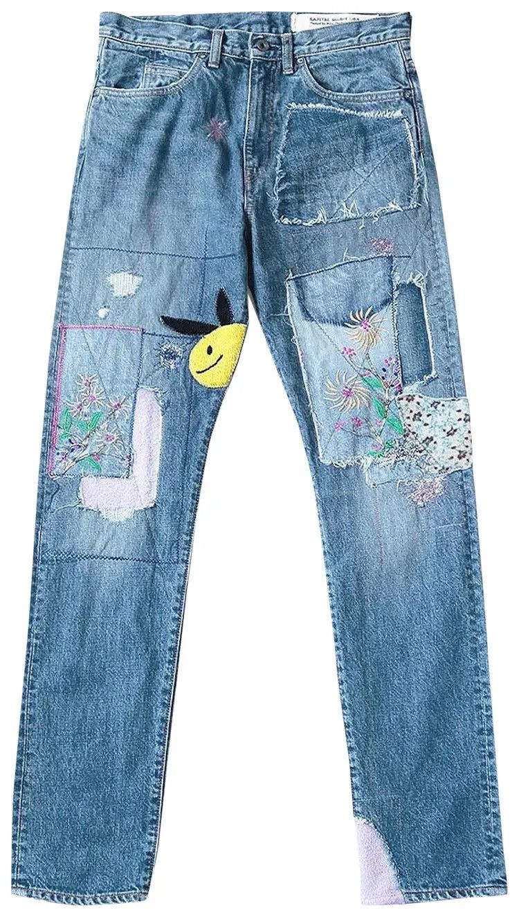 Kapital Kapital okabilly patchwork straight-leg jeans Size US 34 / EU 50 - 1 Thumbnail