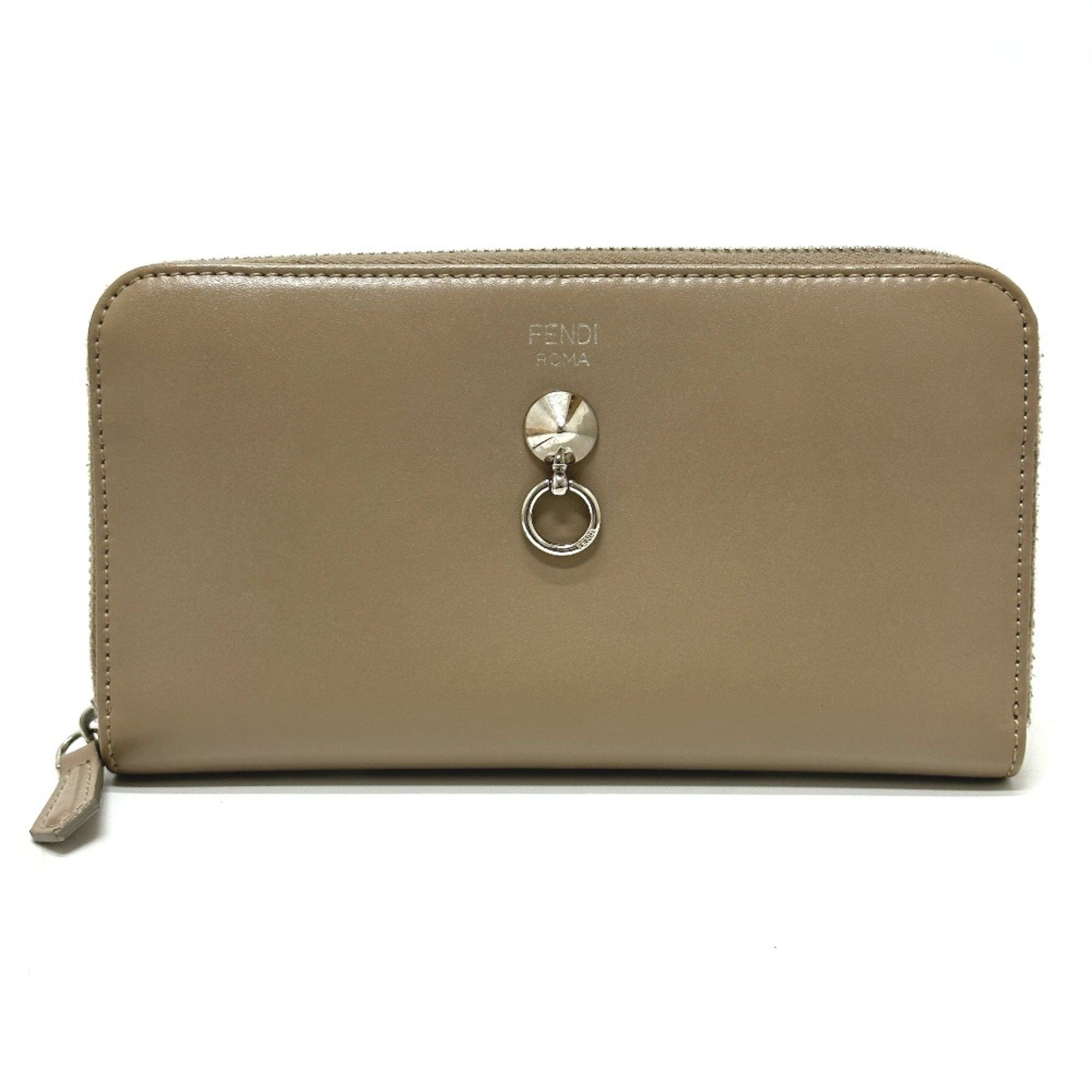 Fendi Fendi 8M0299 Zip Around Long Wallet Beige Size ONE SIZE - 1 Thumbnail