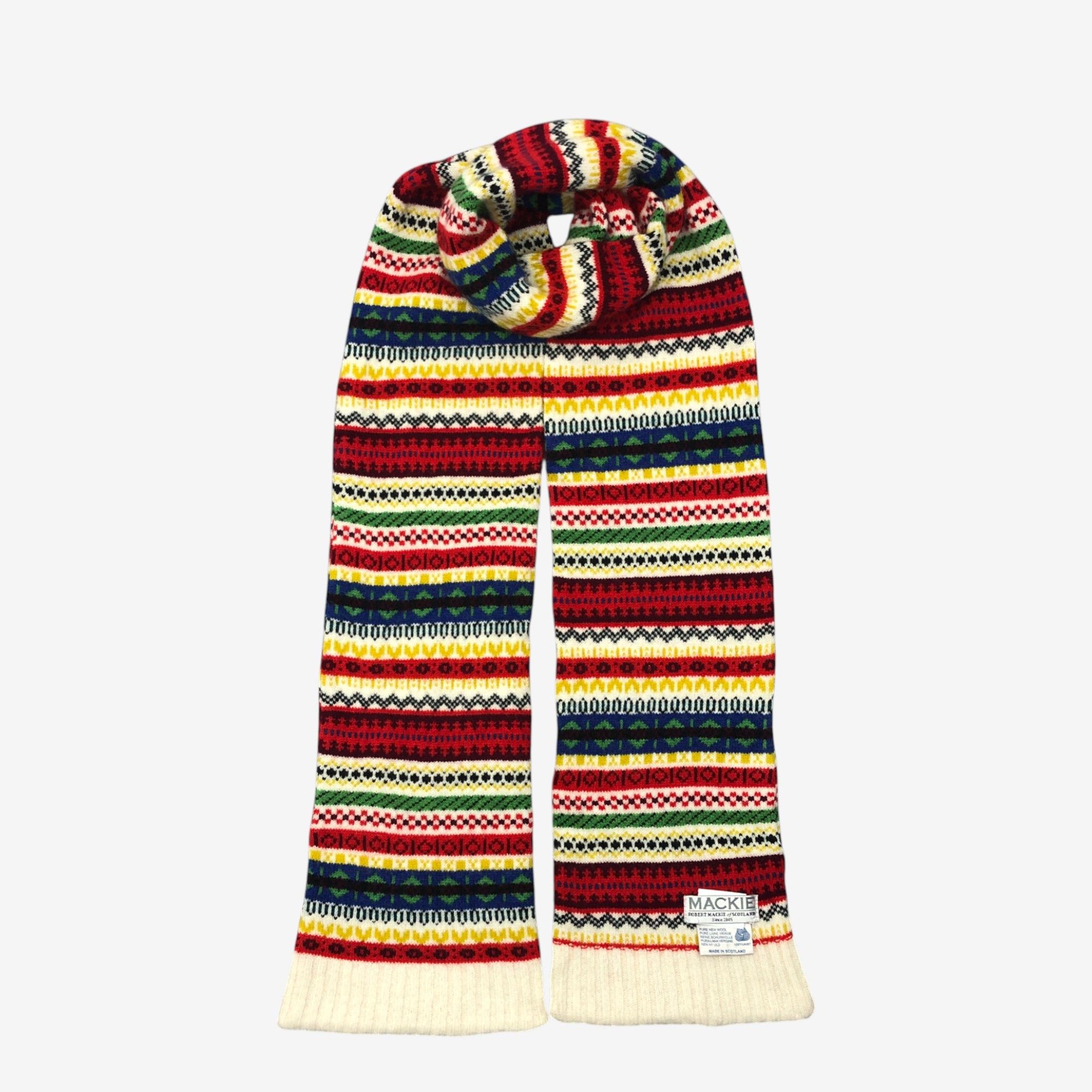 Japanese Brand Vintage Robert Mackie Scarf Muffler Wool Knit Scarves Size ONE SIZE - 1 Thumbnail