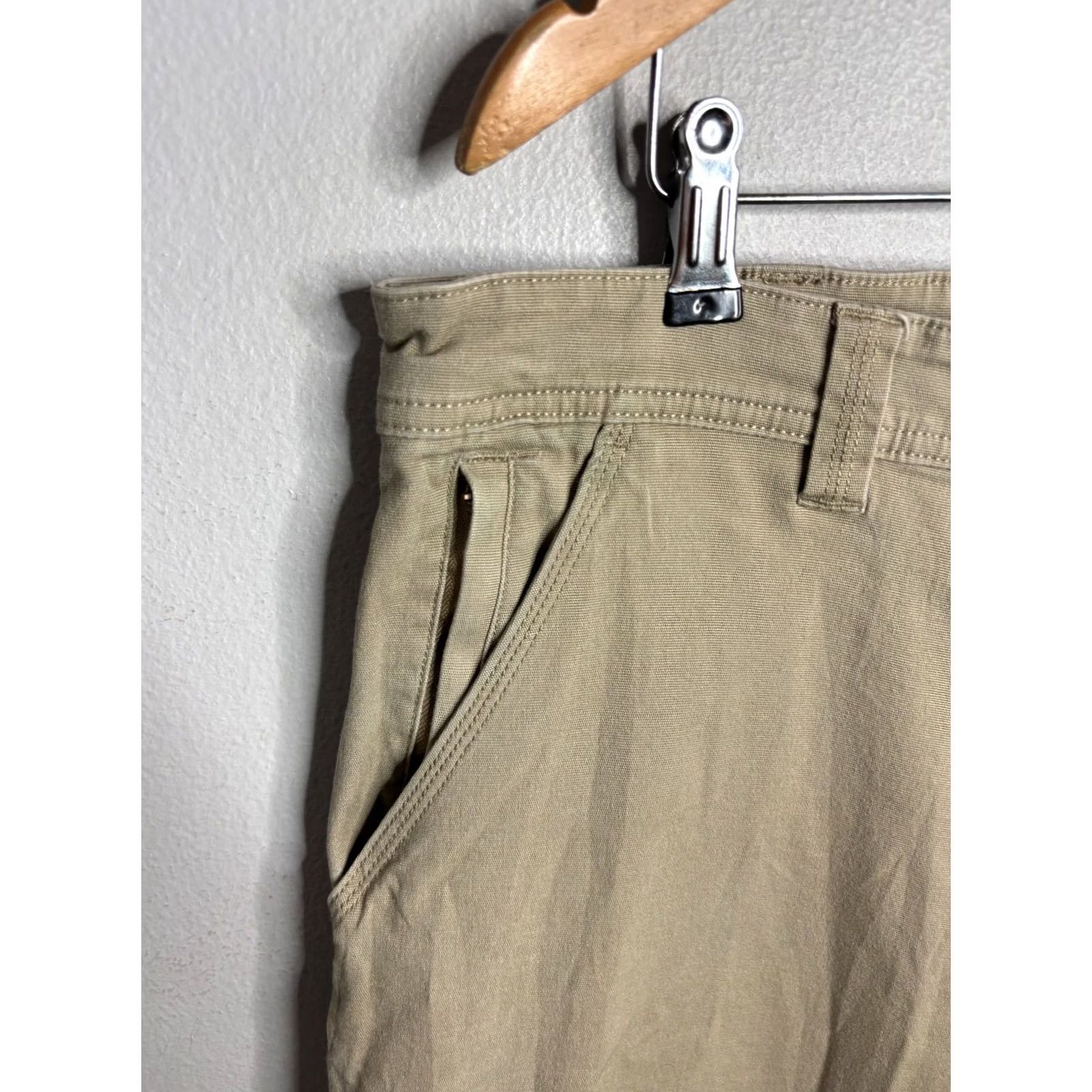 Vintage Duluth Trading Flex Fire Hose Work Pants Men 38x30 Beige Canvas Carpenter Stretch Pockets Logo USA 5086 Size US 38 / EU 54 - 2 Thumbnail