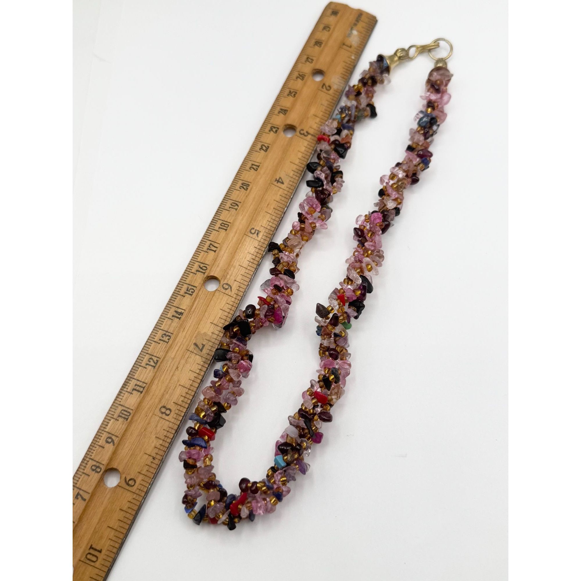 Vintage Vintage Gemstone Semi Precious Chip Tourmaline twisted beade Size ONE SIZE - 5 Thumbnail