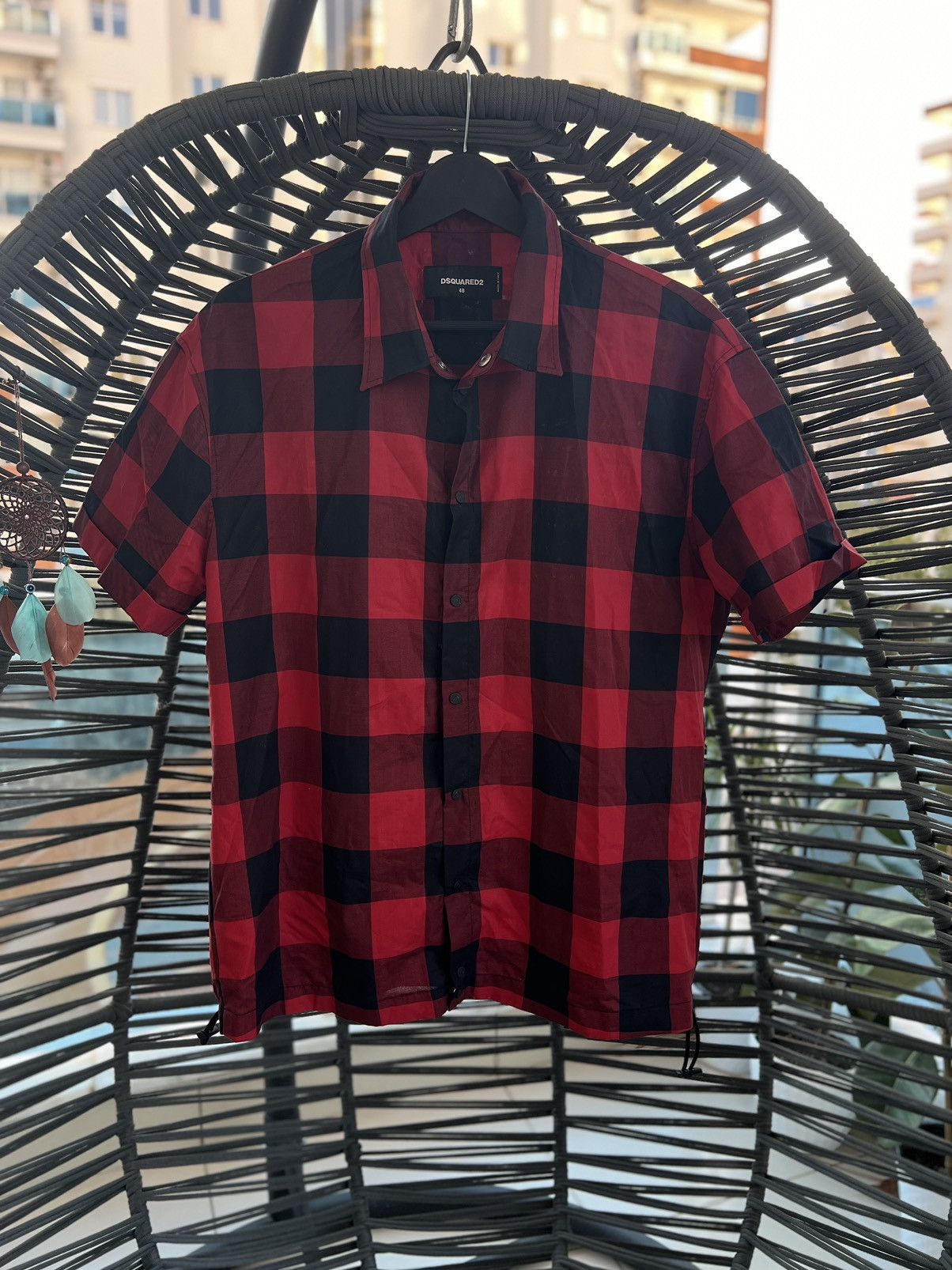 Dsquared2 Red checked shirt Size US M / EU 48-50 / 2 - 1 Thumbnail
