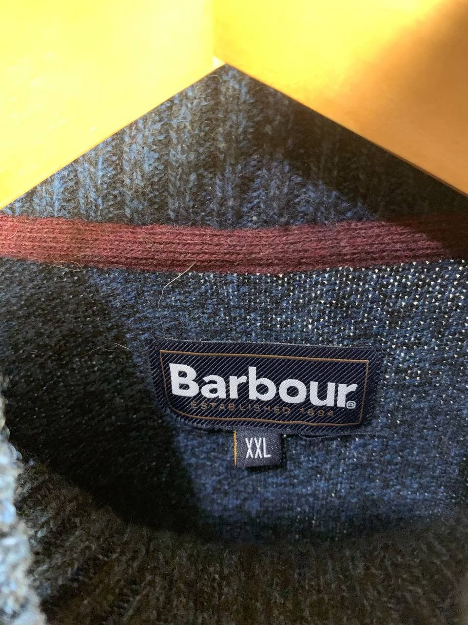 Barbour × Vintage VERY RARE BARBOUR SWEATER KNIT WOOL ENGLAND STYLE Y2K 90s Size US XL / EU 56 / 4 - 4 Thumbnail