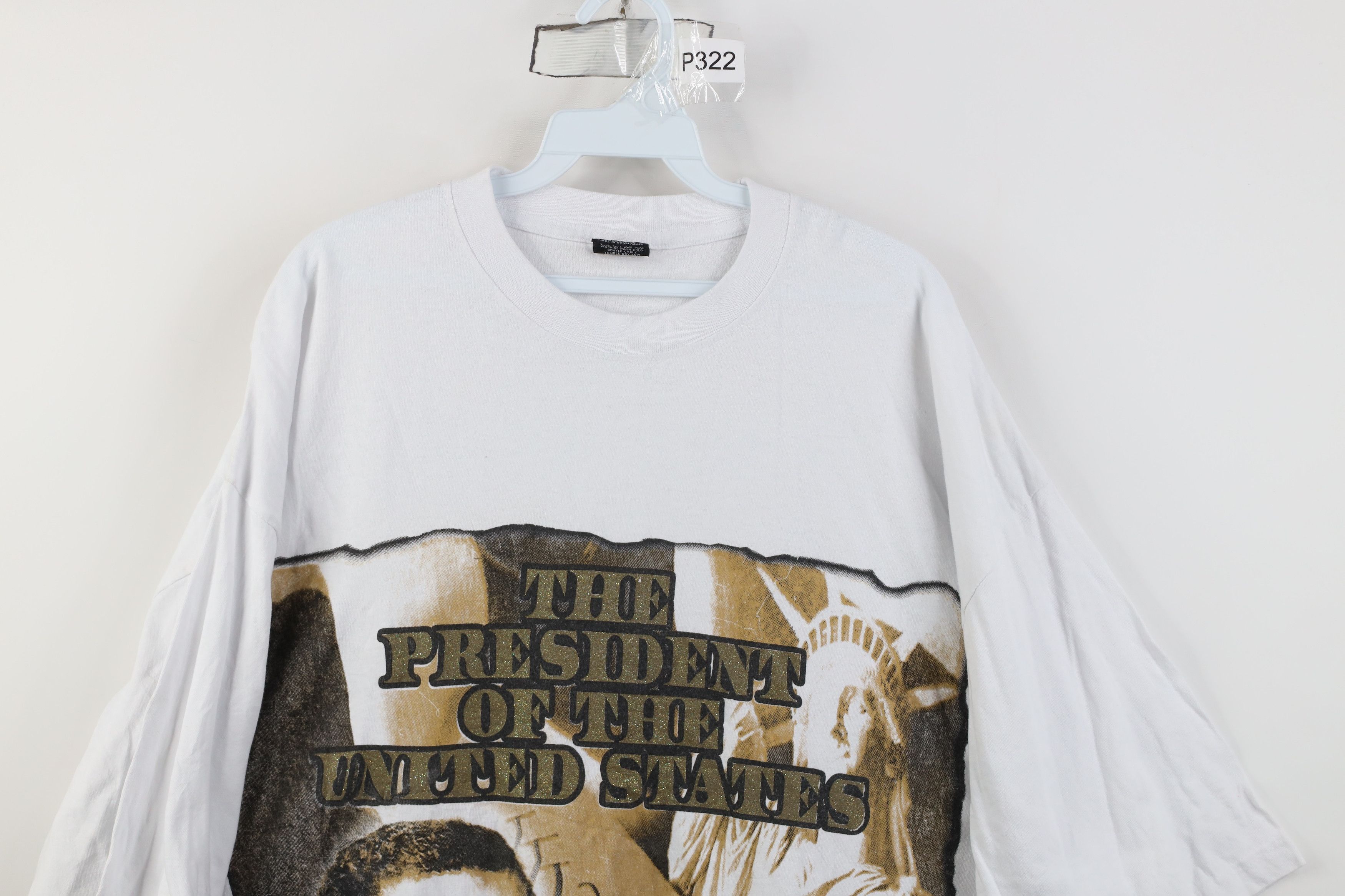 Vintage Vintage Y2K Streetwear Barack Obama Rap Tee T-Shirt White Size US XXL / EU 58 / 5 - 2 Thumbnail