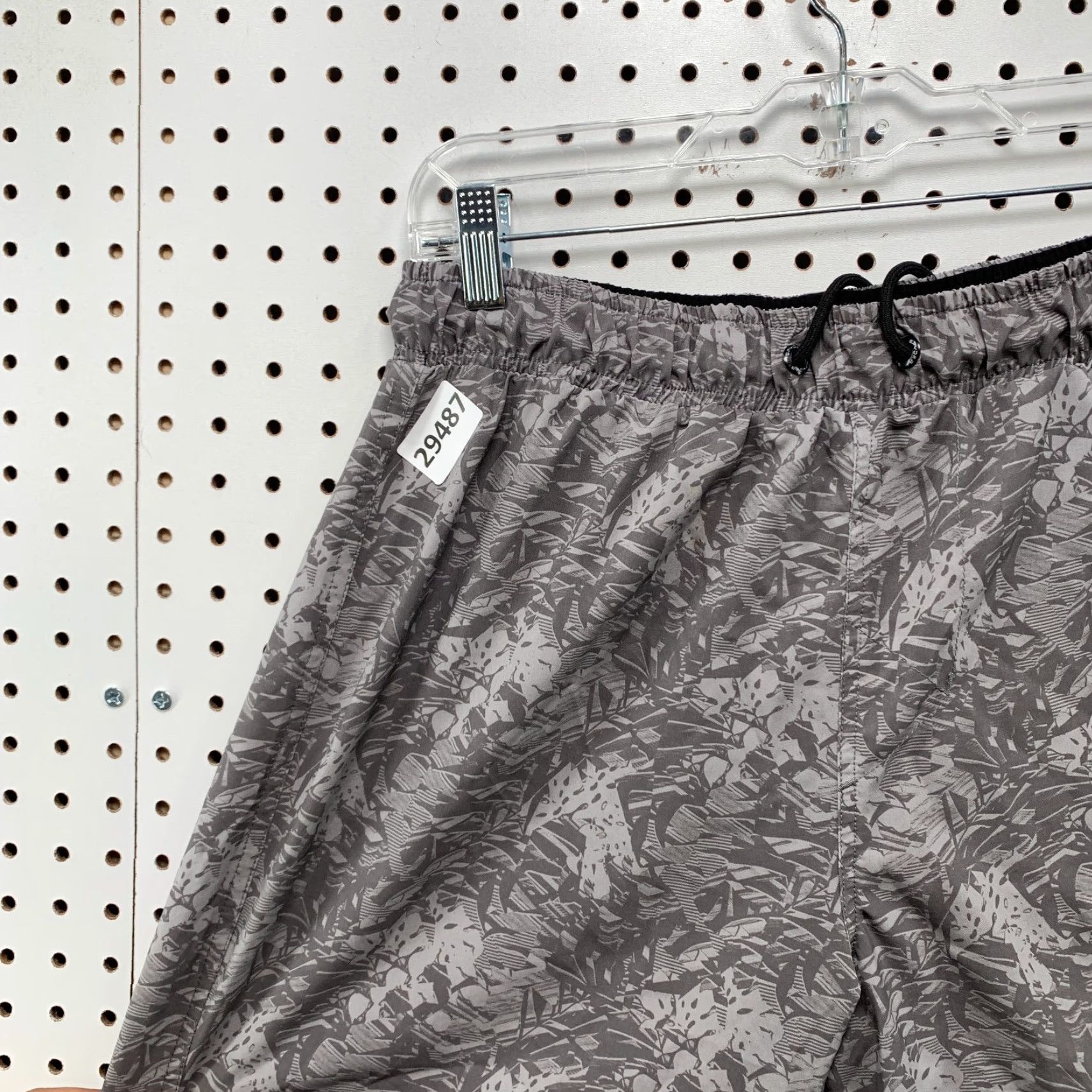 Spyder Spyder Swim Trunks Mens Large Fray Floral AOP Print ZIp Pocket Gray L Size US 33 - 7 Thumbnail