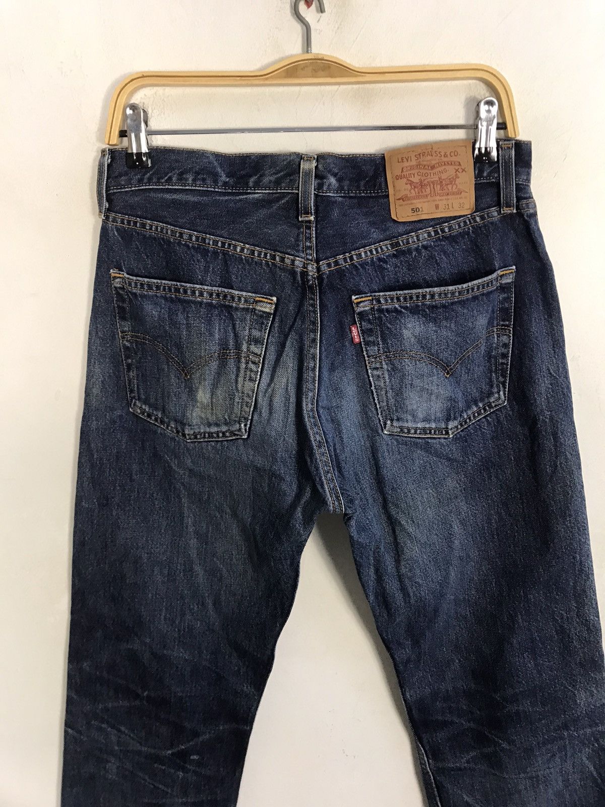 Levi's Vintage Clothing Levi's 90s Lot 501 Indigo Denim Jeans Buttonfly E181 Size US 30 / EU 46 - 6 Thumbnail