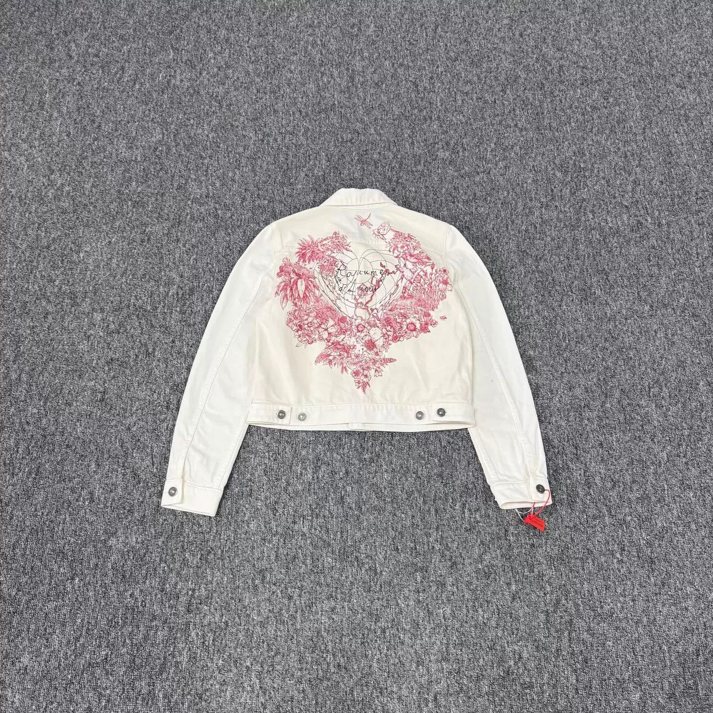 Dior Dior White Denim Jkt 36 Back Floral & Bee Embroidery Size XS / US 0-2 / IT 36-38 - 2 Thumbnail