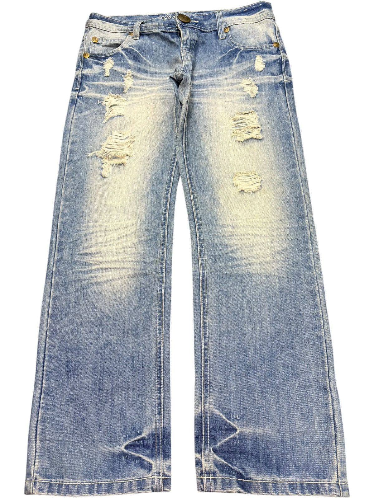 Ksubi Vintage Japanese Brand Bleached Faded Wash Distress Jeans Size 30" / US 8 / IT 44 - 1 Thumbnail