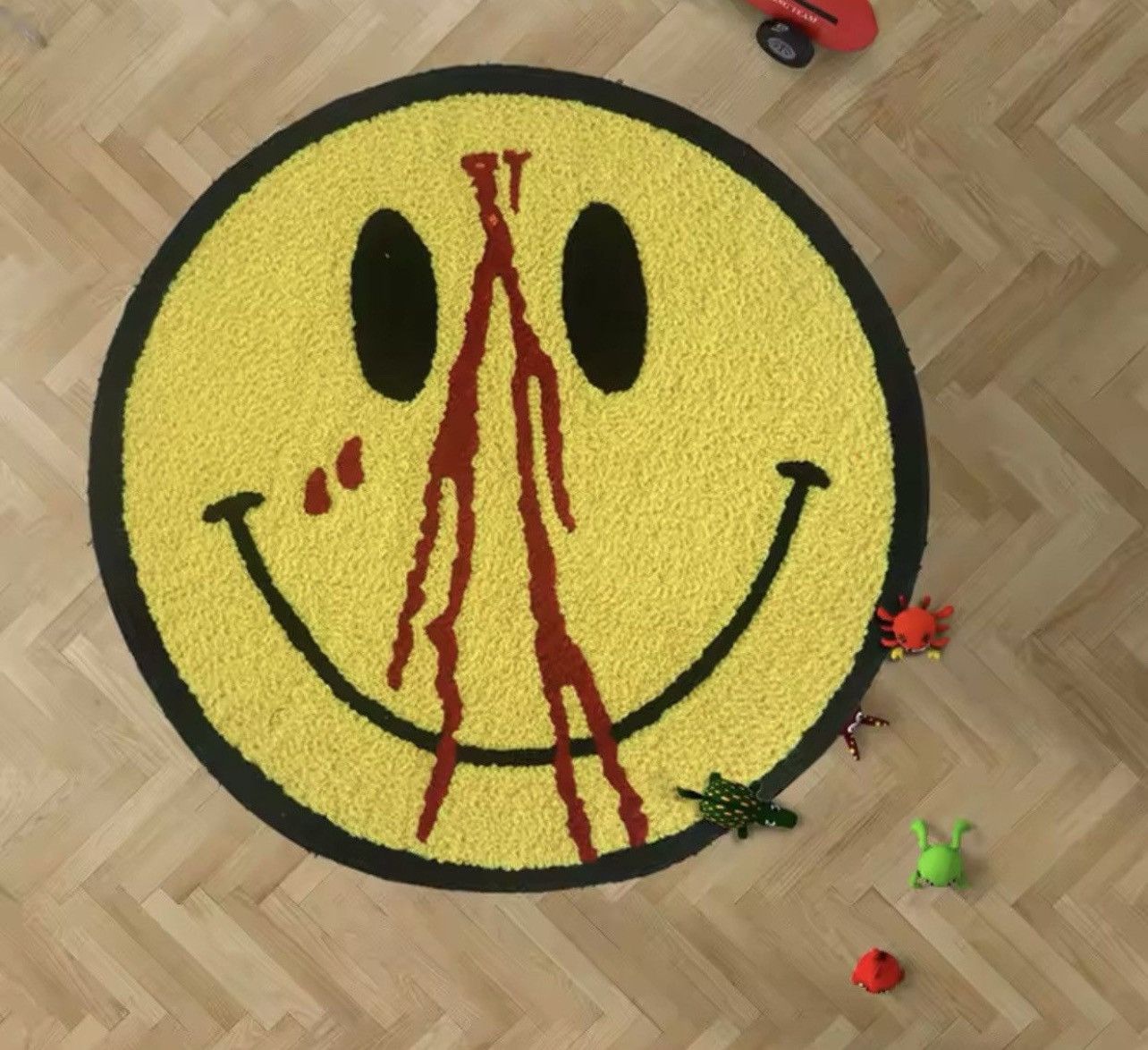 Japanese Brand Trippy Smiling Rug Size ONE SIZE - 2 Thumbnail