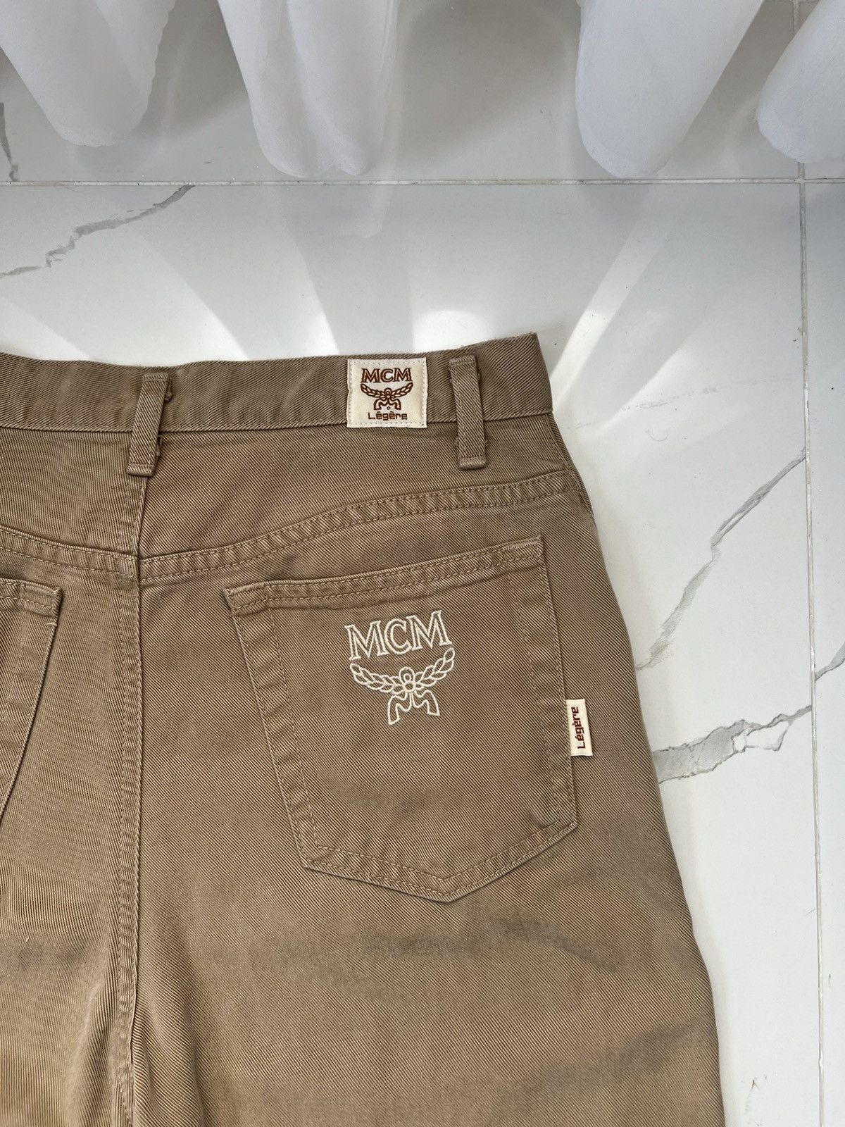 Japanese Brand × MCM × Vintage 90's MCM RARE OLD MONEY RETRO PANTS BIG POCKET LOGO Y2K Size US 30 / EU 46 - 3 Thumbnail