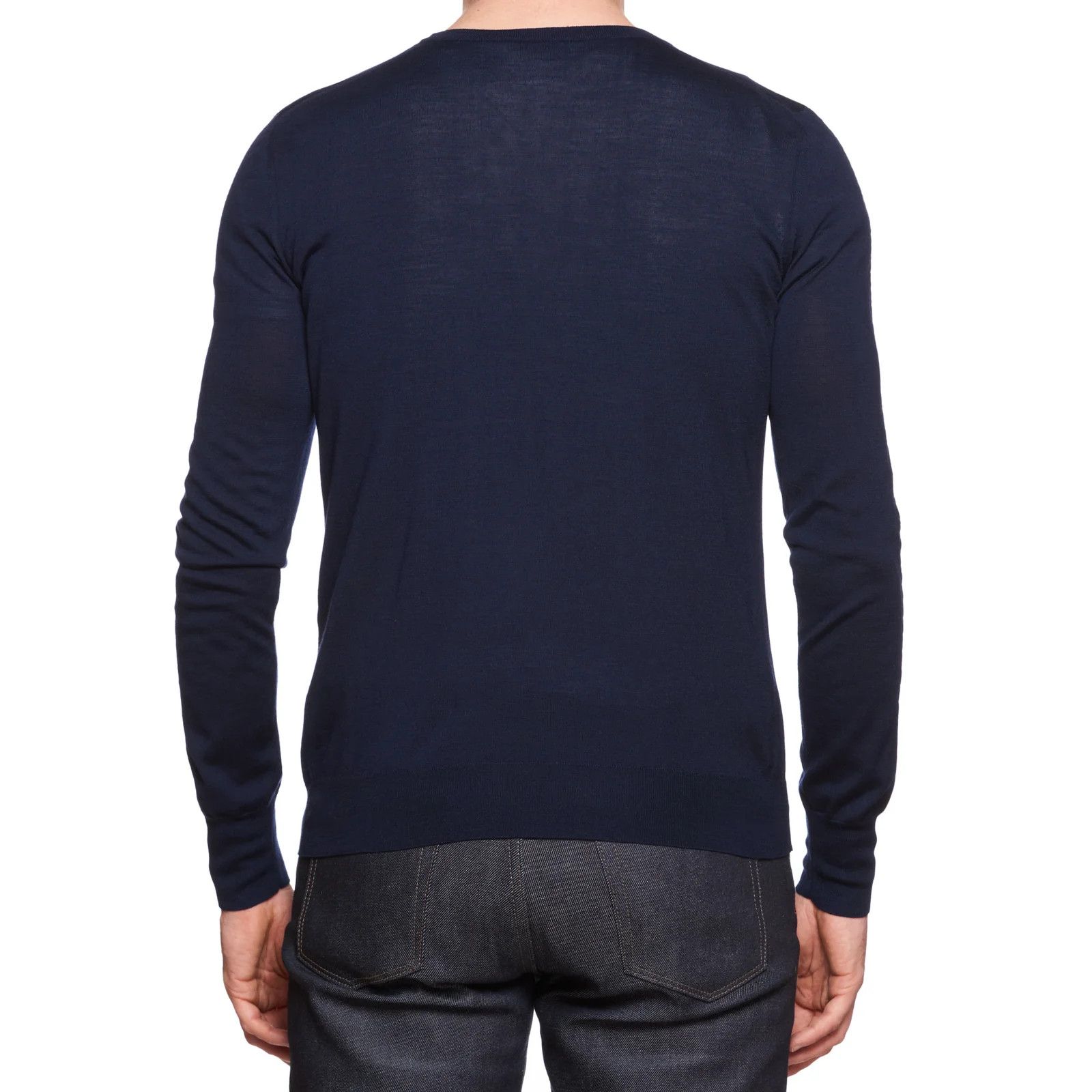Bottega Veneta BOTTEGA VENETA Navy Blue Wool Knit Crewneck Sweater Size US M / EU 48-50 / 2 - 3 Thumbnail