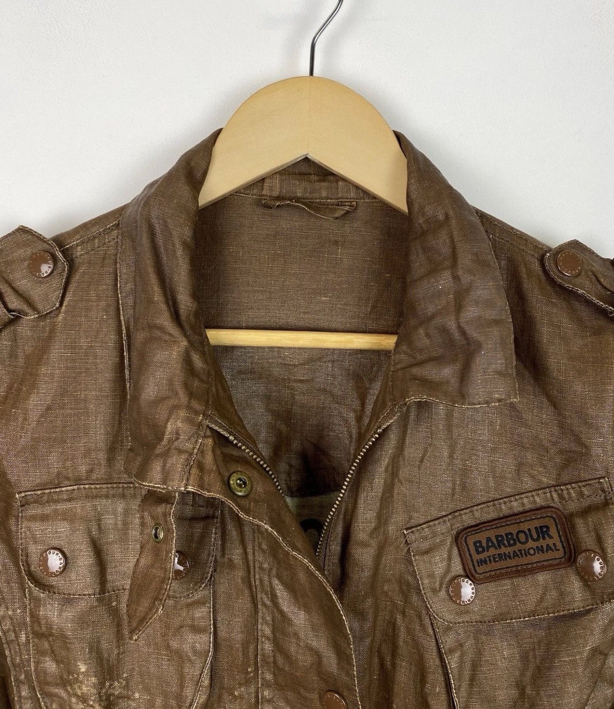 Barbour Barbour SMU Duralinen International Belted Jacket Women’s Size L / US 10 / IT 46 - 4 Thumbnail