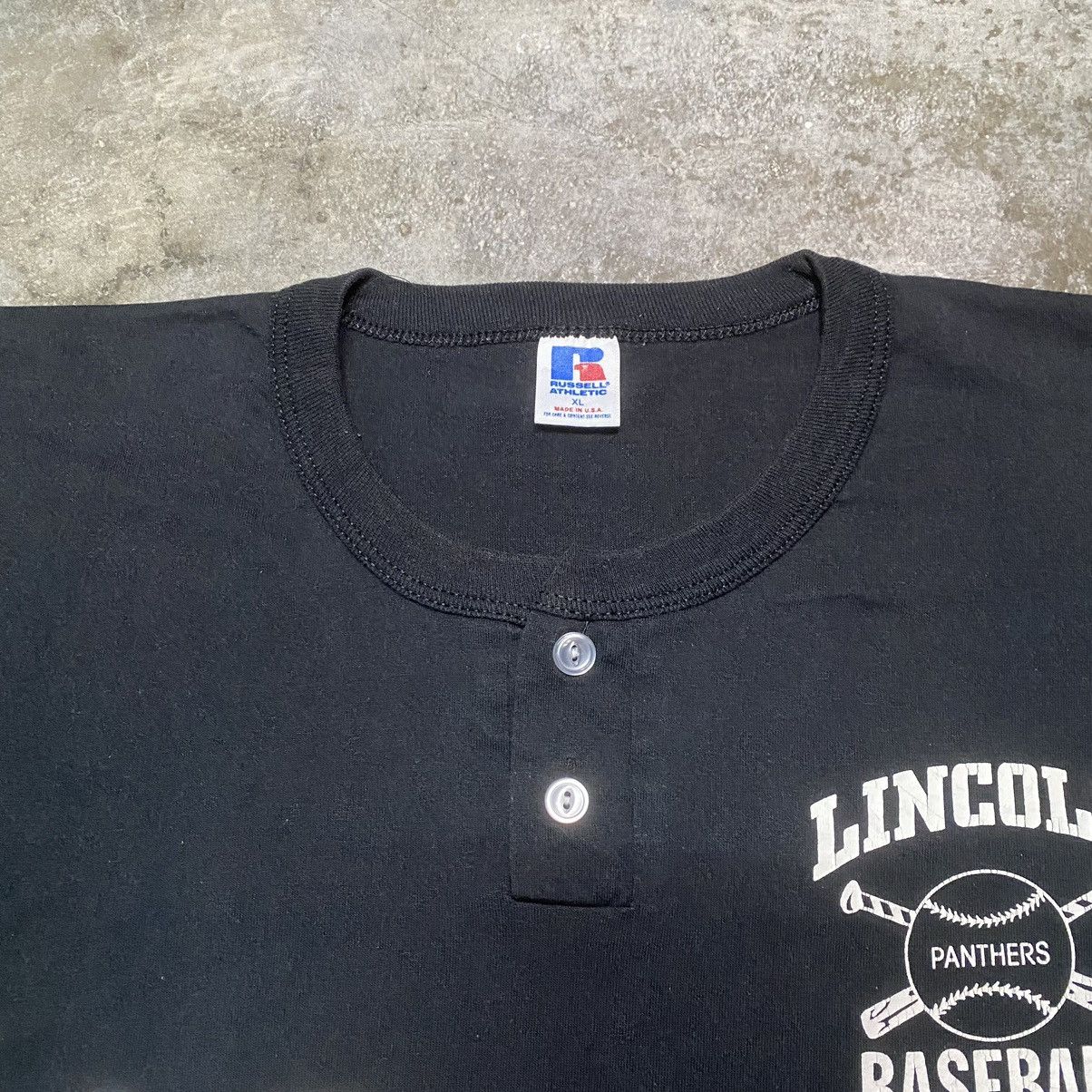 Russell Athletic × Vintage Carolina Panthers Russell Athletic Baseball T Shirt Size US XL / EU 56 / 4 - 2 Thumbnail