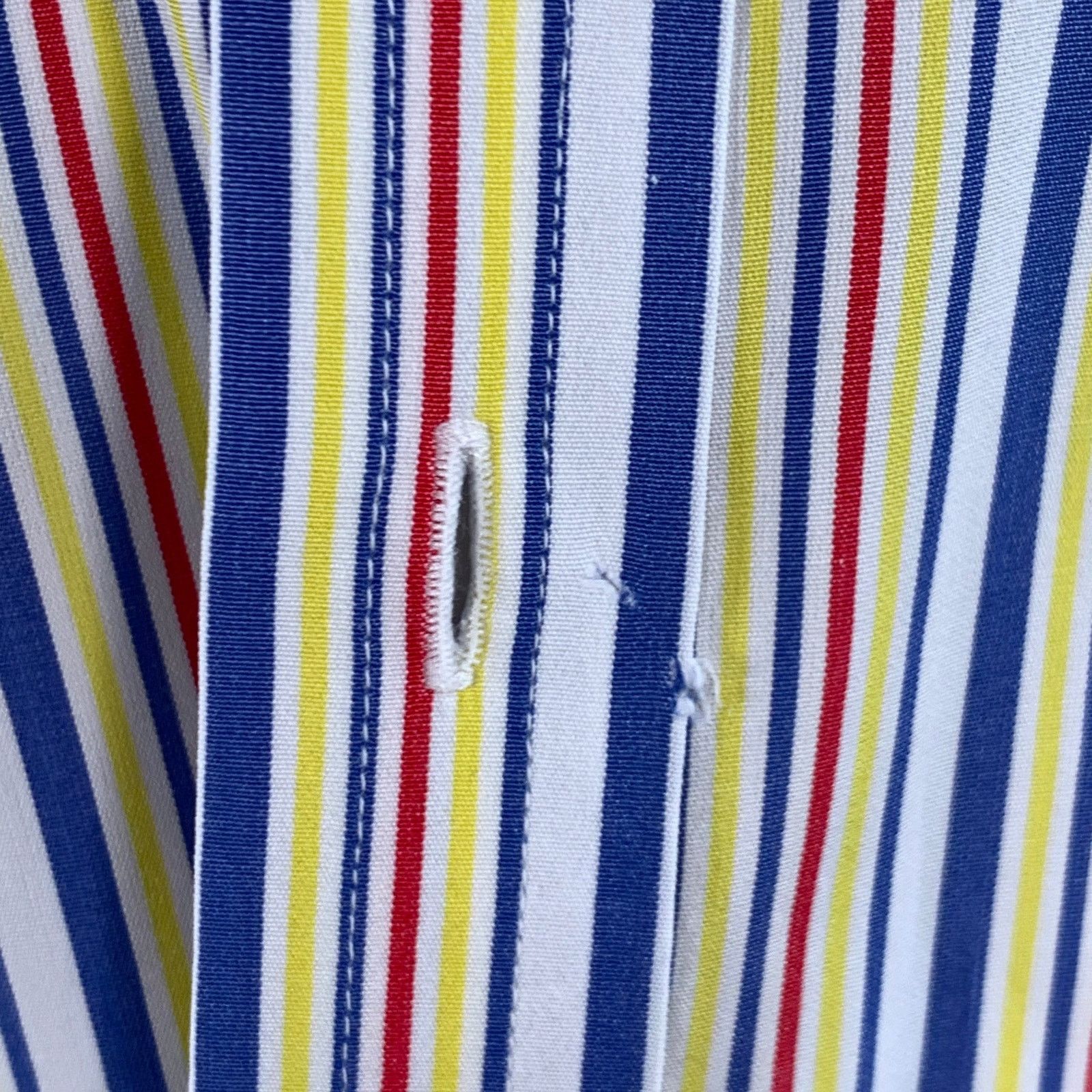 Turnbull & Asser Multi Color Stripe Cotton French Cuff Long Sleeve Shirt Size US L / EU 52-54 / 3 - 6 Thumbnail