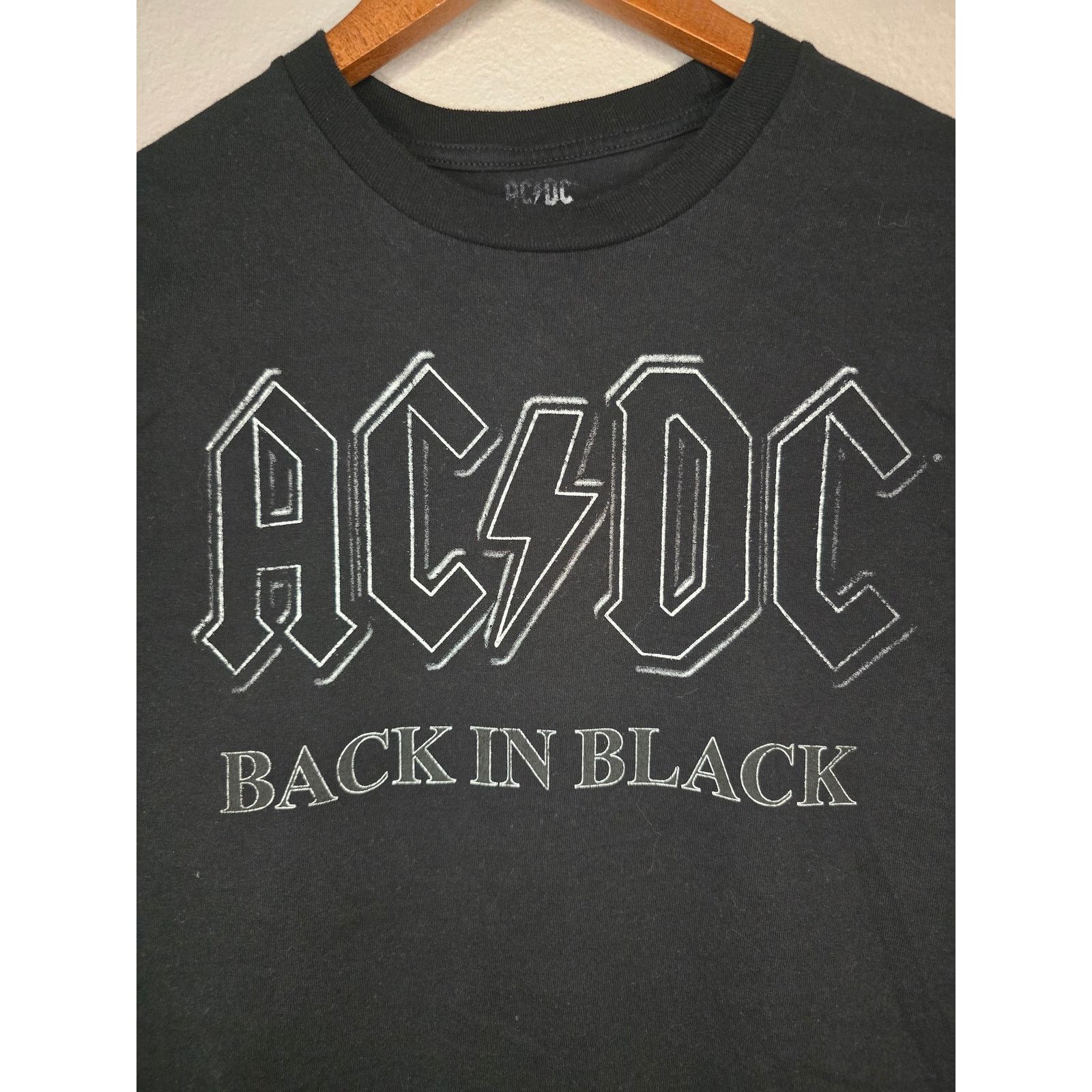 Other AC/DC Shirt Rock Band Back in Black Retro Style Black Tee Size US M / EU 48-50 / 2 - 2 Thumbnail