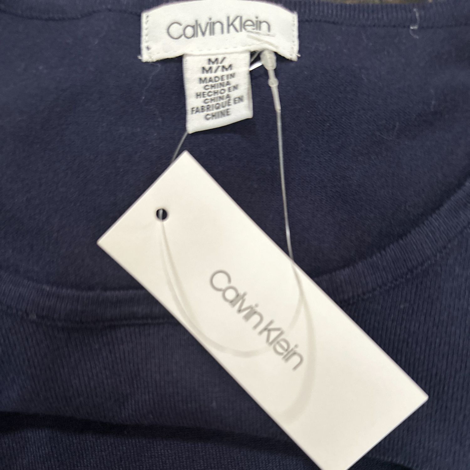 Calvin Klein Calvin Klein Women's Navy Pullover Sweater with Pearl and Rh Size M / US 6-8 / IT 42-44 - 5 Thumbnail