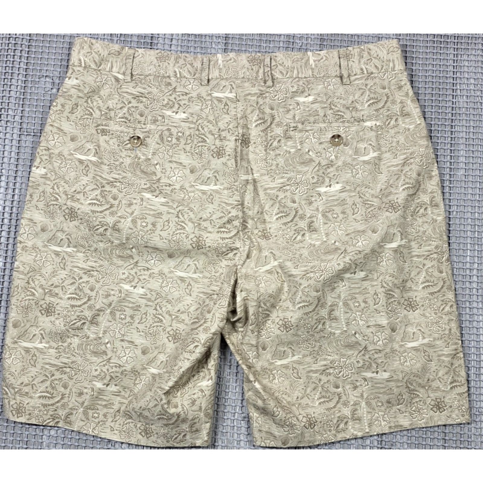 Peter Millar Peter Millar Poplin Shorts Mens 34 Brown Floral Golf Flat Front Chino Paisley Size US 34 / EU 50 - 3 Thumbnail
