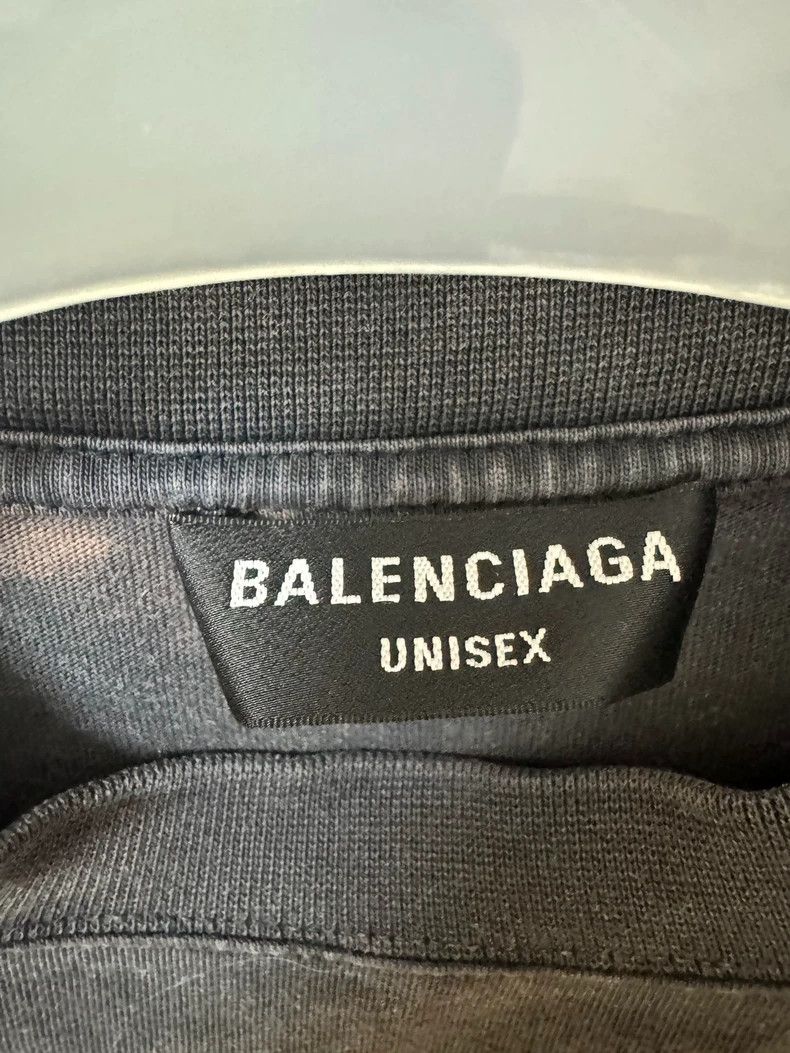 Balenciaga Balenciaga Bat-embroidered short sleeves with dyed back ne Size US S / EU 44-46 / 1 - 2 Thumbnail