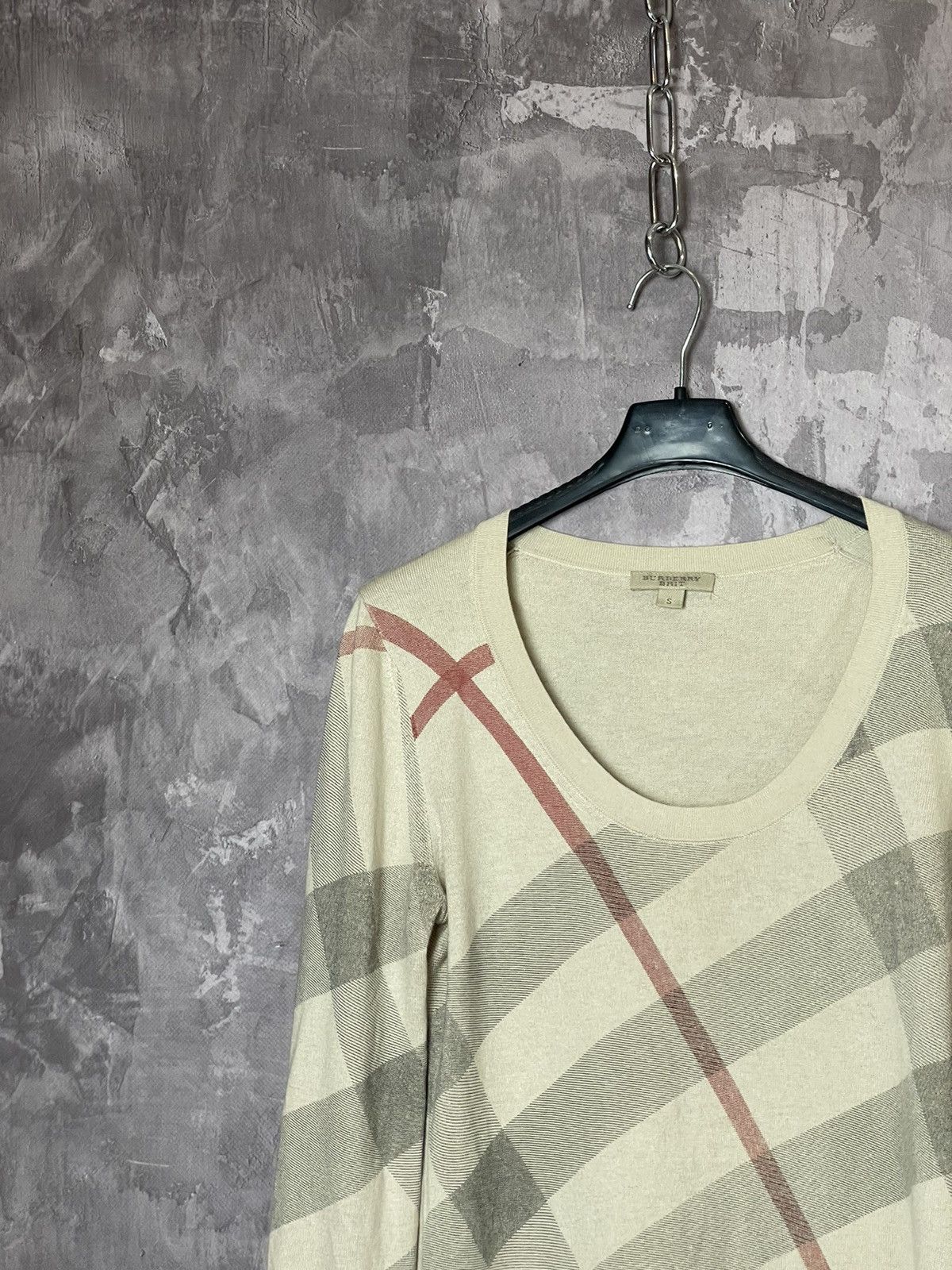 Burberry × Vintage Burberry Brit Nova Check Cashmere Wool Women's Sweater Size S / US 4 / IT 40 - 6 Thumbnail
