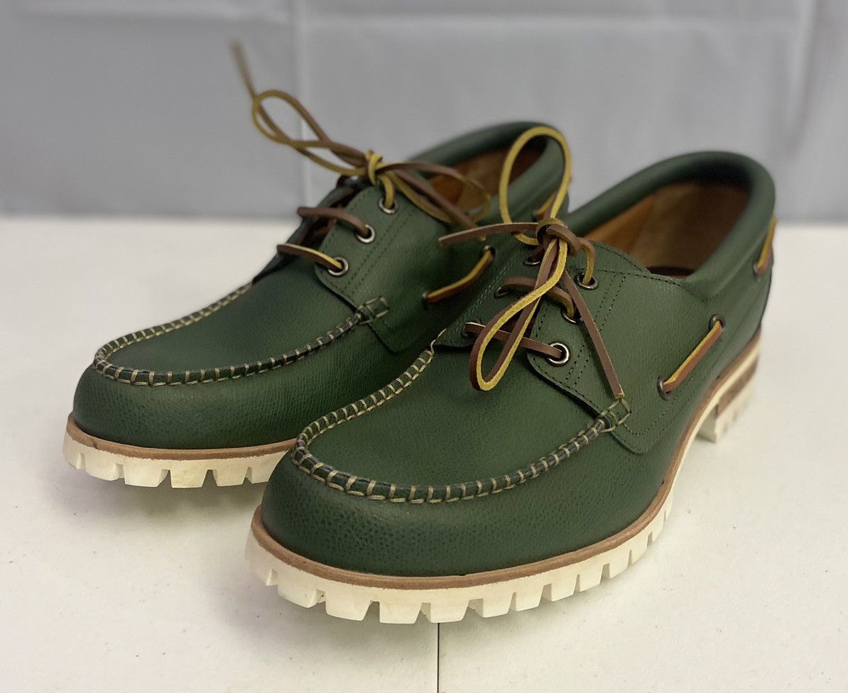Dsquared2 Dsquared2 🇮🇹 Forest Green Leather Handmade Boat Shoes 9 NEW Size US 9 / EU 42 - 1 Thumbnail