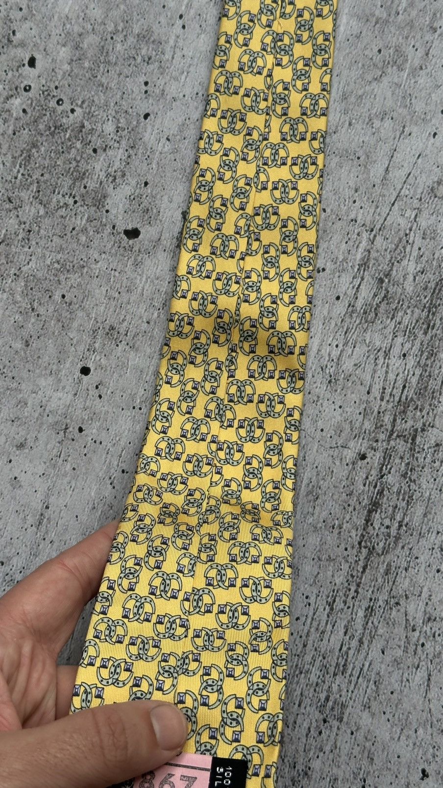 Hermes Men’s Hermes Paris 7303EA Vintage Silk Tie Size ONE SIZE - 13 Thumbnail