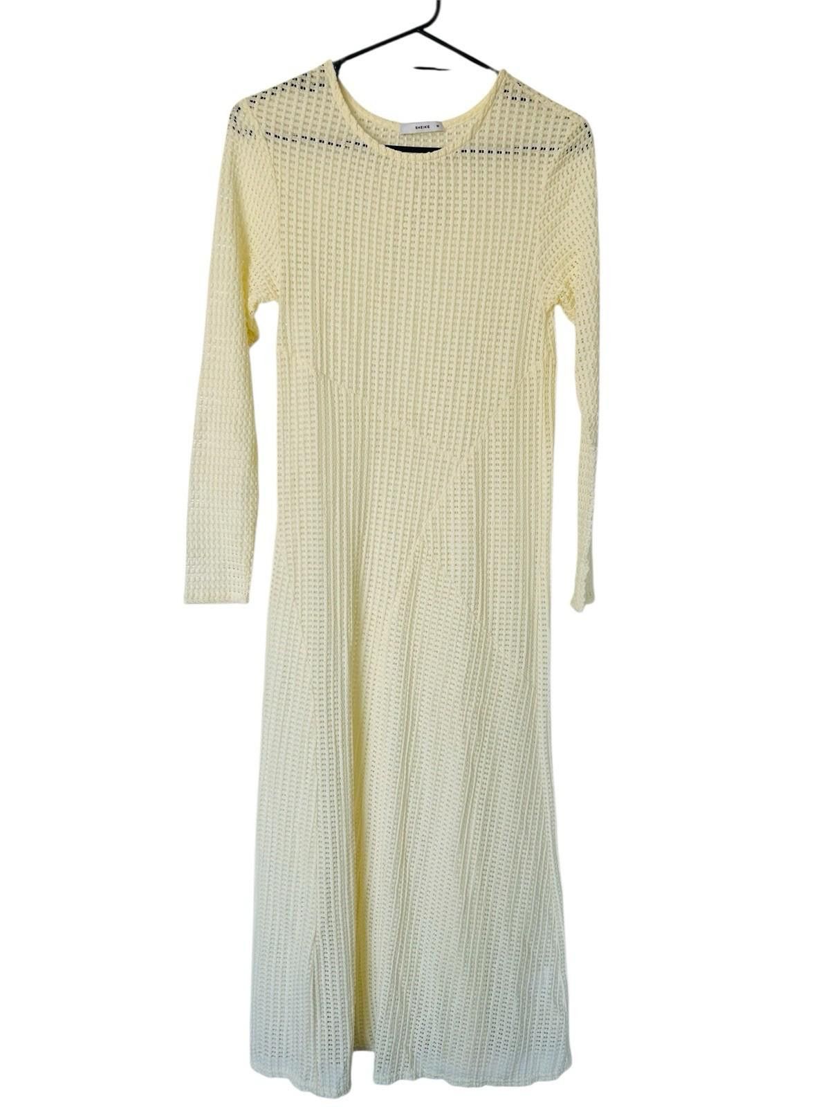 Other Sheike White Open Knit Crochet Dress Sz 12 AU/UK EUR 44 US 8 Size M / US 6-8 / IT 42-44 - 6 Thumbnail
