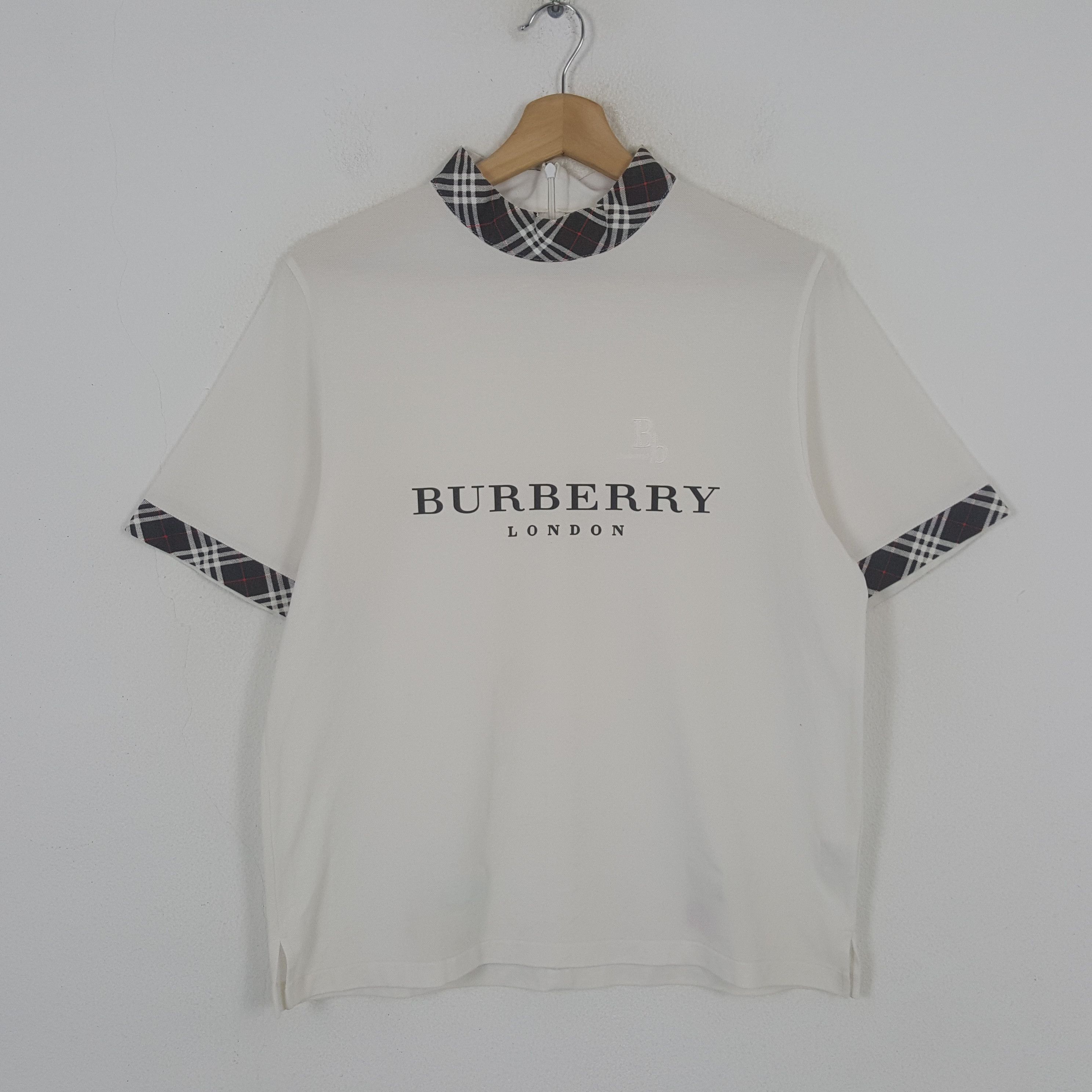 Burberry × Vintage Vintage BURBERRYS Fashion Brand T-shirt C285N4 Size US M / EU 48-50 / 2 - 1 Thumbnail