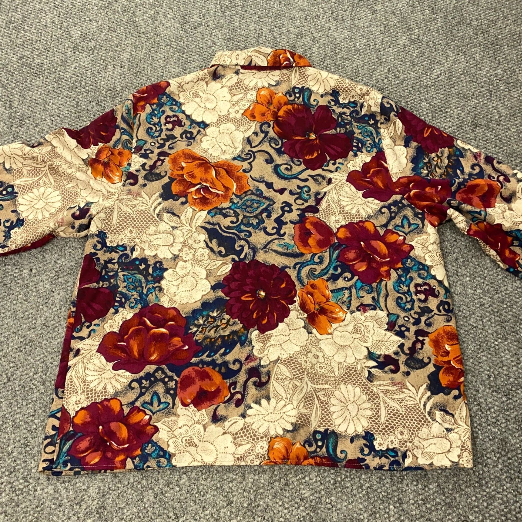 Vintage VTG The Villager Shirt Womens Large Floral All Over Print Top Button Up Size L / US 10 / IT 46 - 7 Thumbnail
