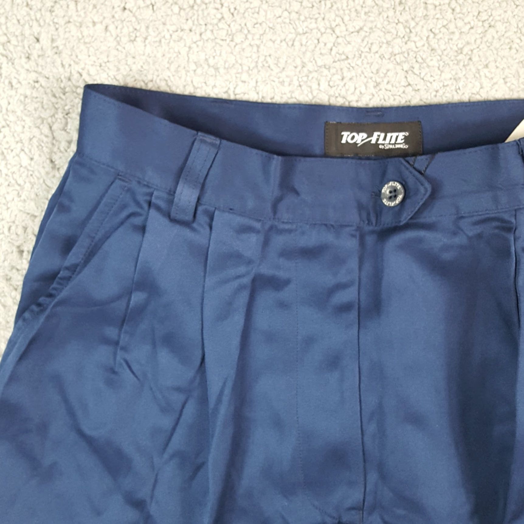 Spalding VINTAGE Spalding Women Chino Shorts 12 High Waist Pleated Breathable Blue Pockets 90s 00s Preppy Casual Golf Size 34" / US 12 / IT 48 - 2 Thumbnail