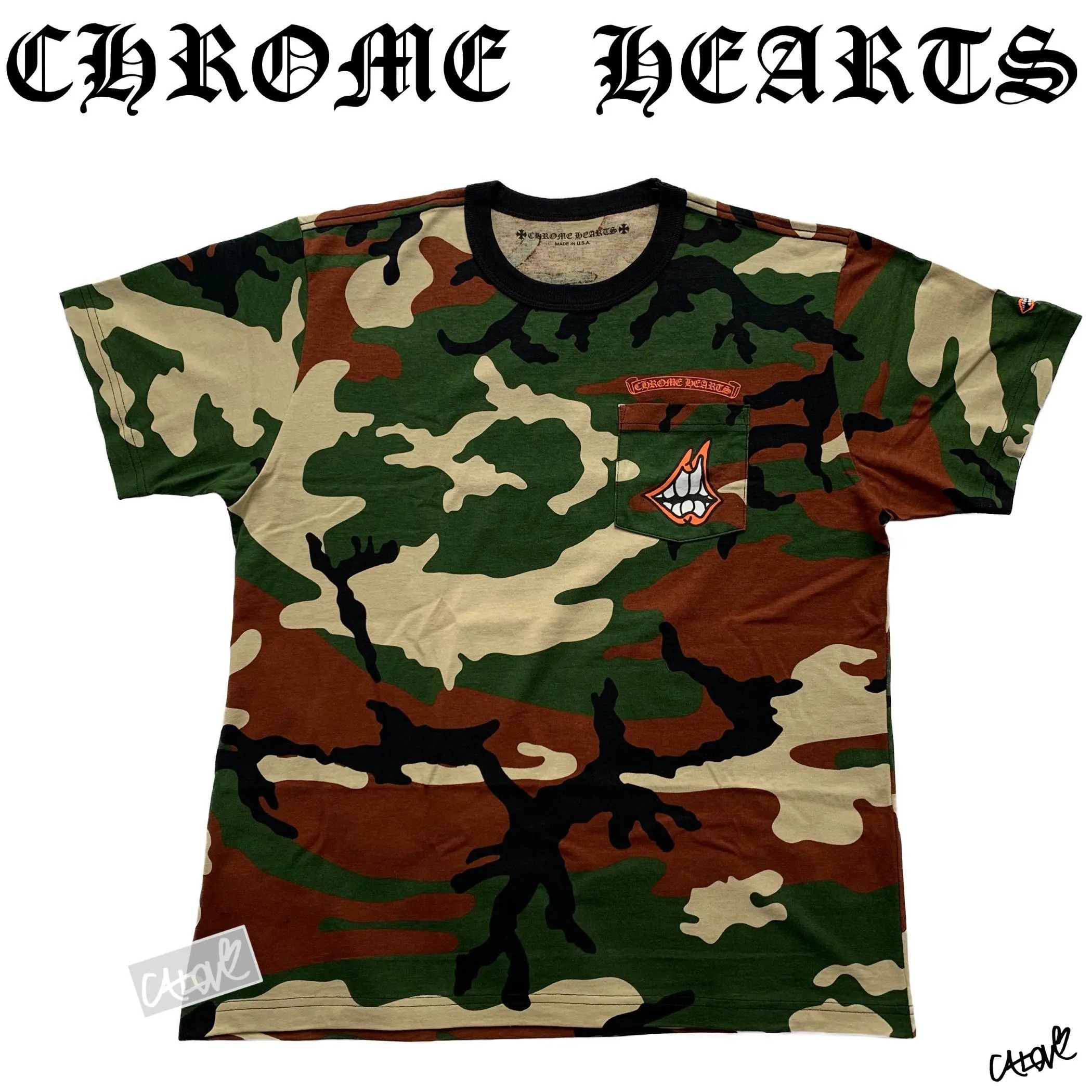 【Chrome Hearts】Matty Boy Caution T-shirt★半袖T★Camo Chrome Hearts Matty Boy Caution T-Shirt Camo Orange – NOBLEMARS