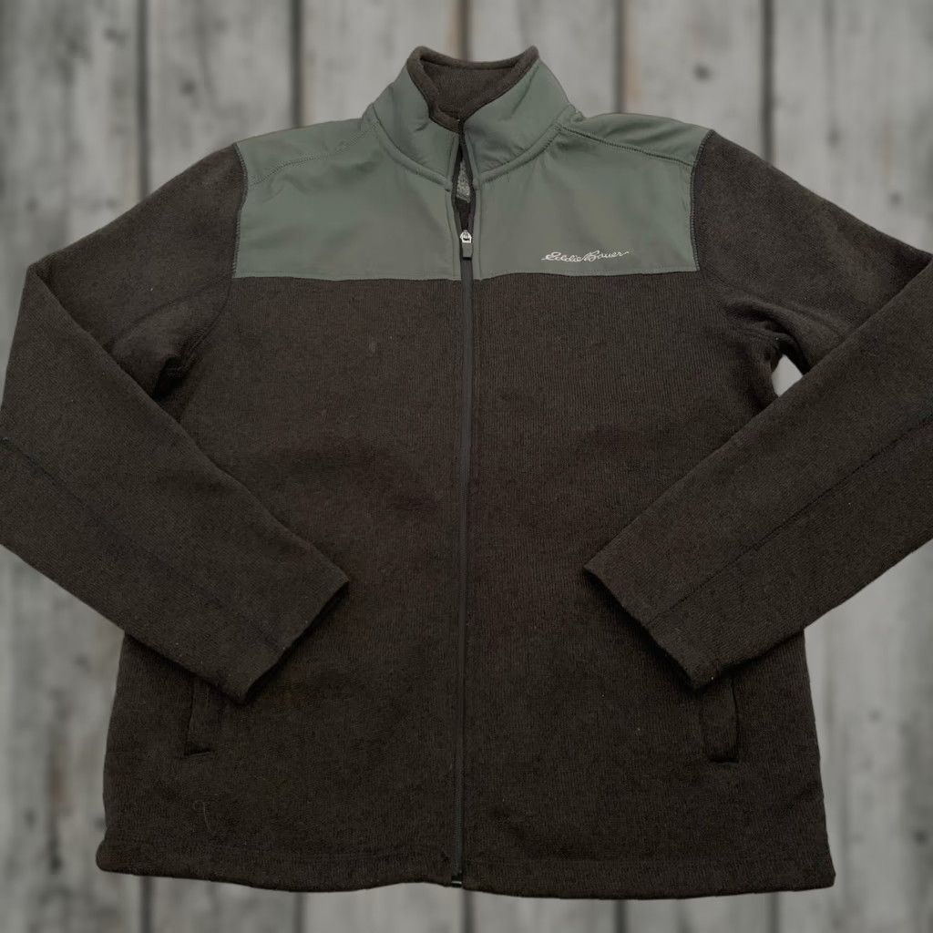 Eddie Bauer Eddie Bauer Jacket Mens Medium Full Zip Fleece Brown Gray Colorblock Outdoor Casual Travel Size US M / EU 48-50 / 2 - 1 Thumbnail