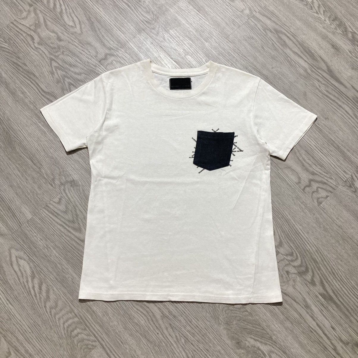 Number (N)ine Number (N)ine Spellout Logo Pocket T-shirt White Size US M / EU 48-50 / 2 - 1 Thumbnail