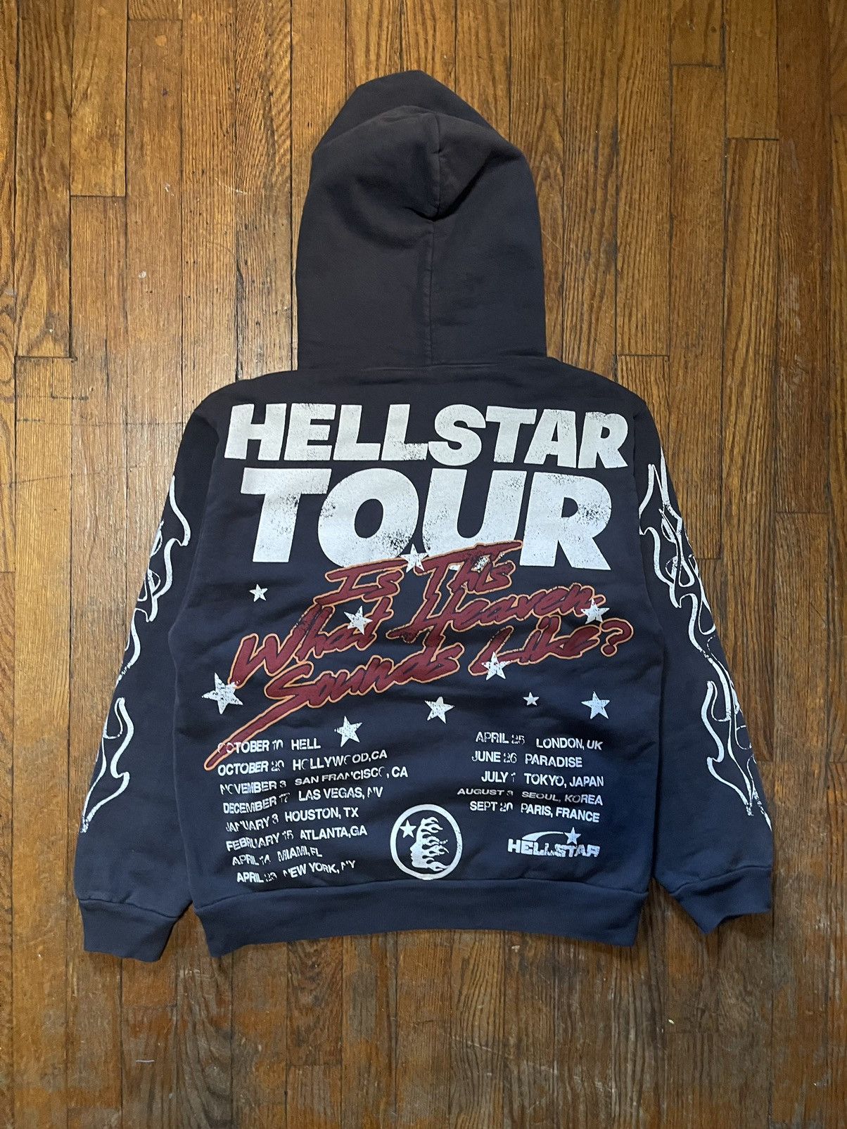 Hellstar Records Tour Hoodie - Size S - Sweatshirts Hoodies