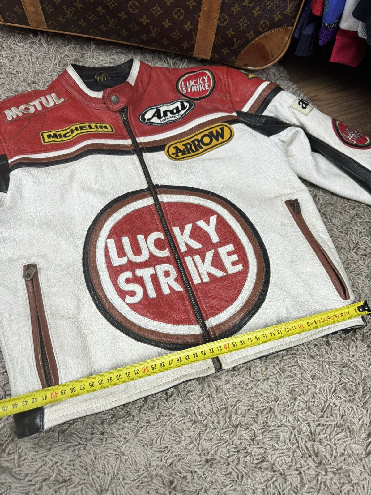 Vintage Vintage leather jacket Lucky Strike original retro item Size US S / EU 44-46 / 1 - 8 Thumbnail