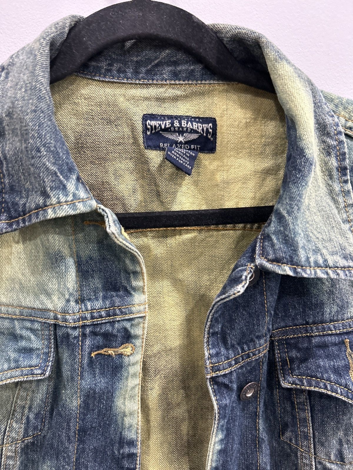 Steve And Barrys × Vintage ACID WASHED STEVE AND BARRYS DENIM VEST Size US M / EU 48-50 / 2 - 3 Thumbnail