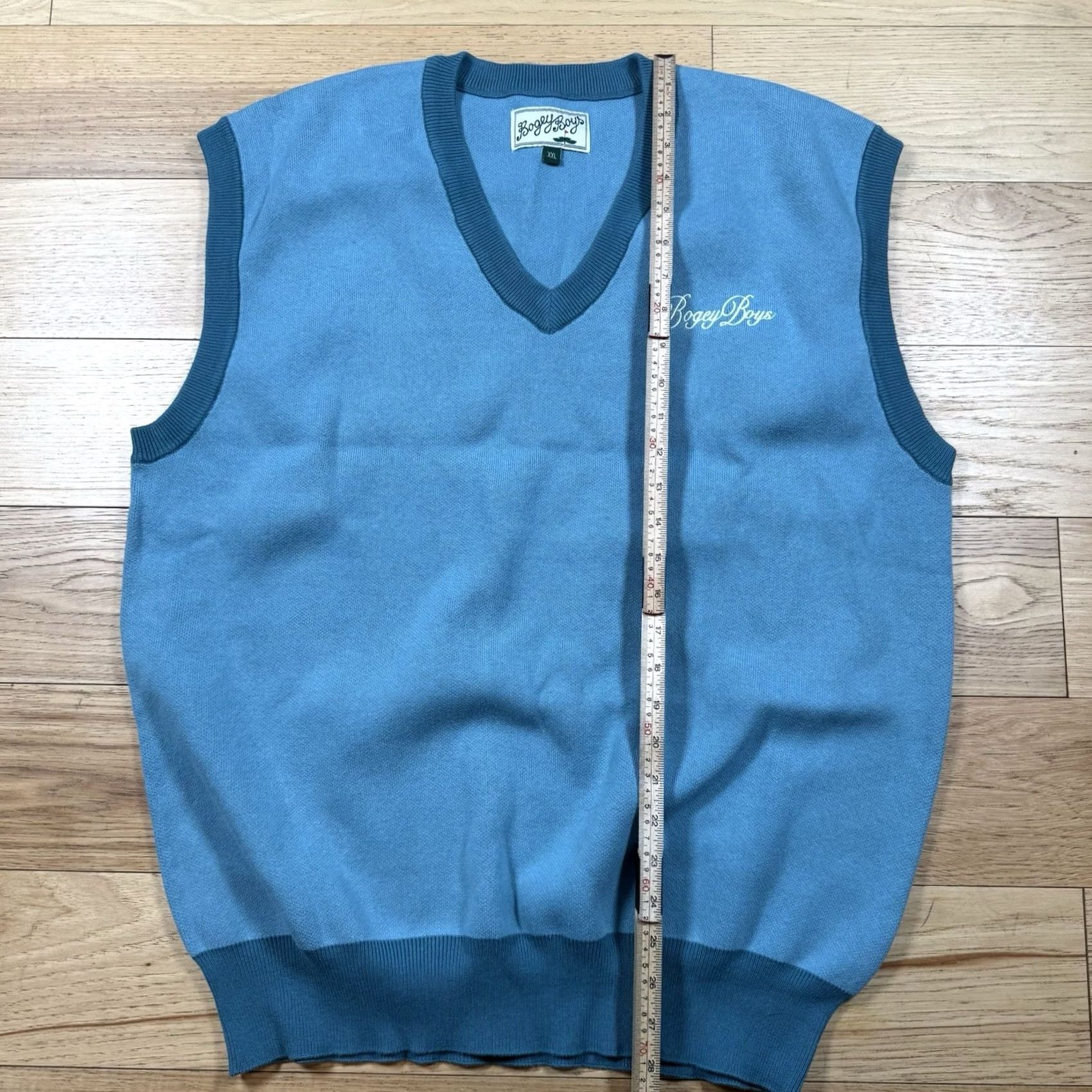 Vintage VINTAGE Bogey Boys Sweater Vest Mens XXL Blue V-Neck Preppy Golf Soft Cinched Waist NWOT Size US XXL / EU 58 / 5 - 7 Thumbnail