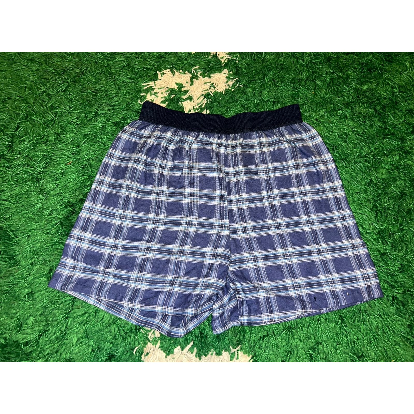 Vintage Women's Vintage Boxercraft Blue Plaid Boxers Briefs Women L Size 34" / US 12 / IT 48 - 1 Thumbnail