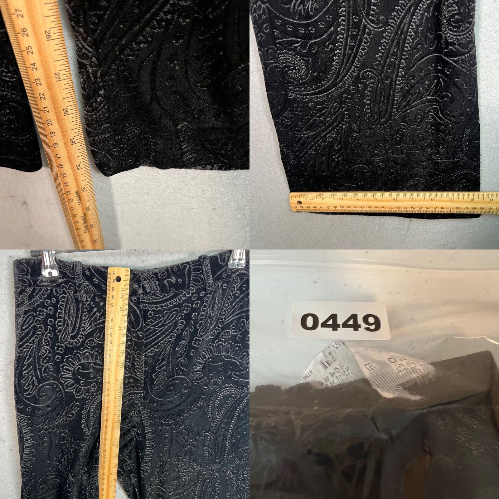 Zara Zara Black Velvet Paisley Wide-Leg Pants XS Women's Pants Velvet Wide-Leg Black Paisley Zara XS Womens Formal Dress Pants 90s? Size 26" / US 2 / IT 38 - 8 Thumbnail