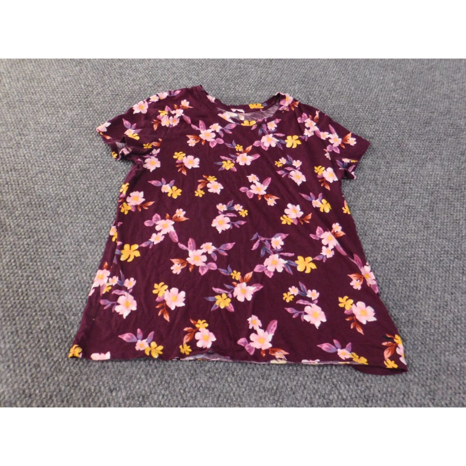 Victoria's Secret Victoria's Secret Pink Shirt Blouse Womens L Purple Floral Coastal Casual Dog Trim Size L / US 10 / IT 46 - 3 Thumbnail