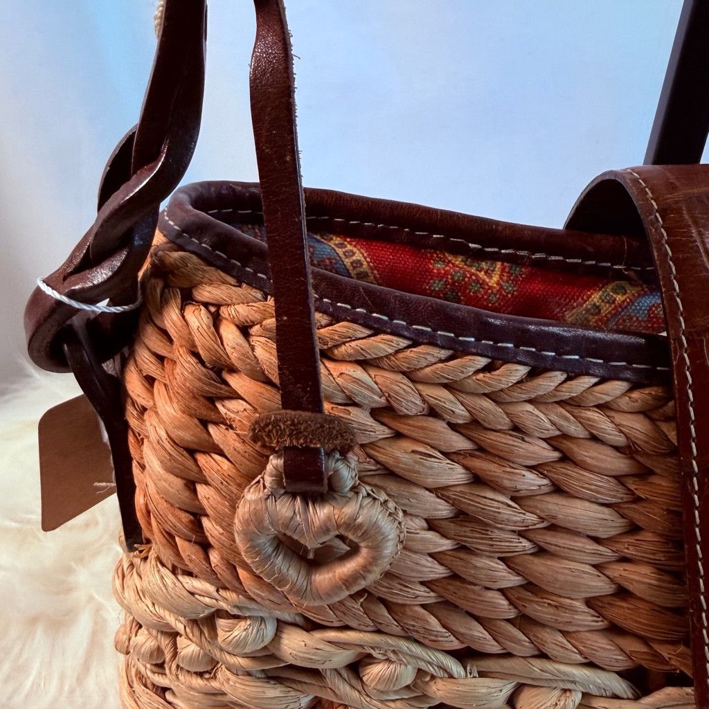 Brighton Brighton Straw Shoulder Bag Leather Trim Size ONE SIZE - 2 Thumbnail