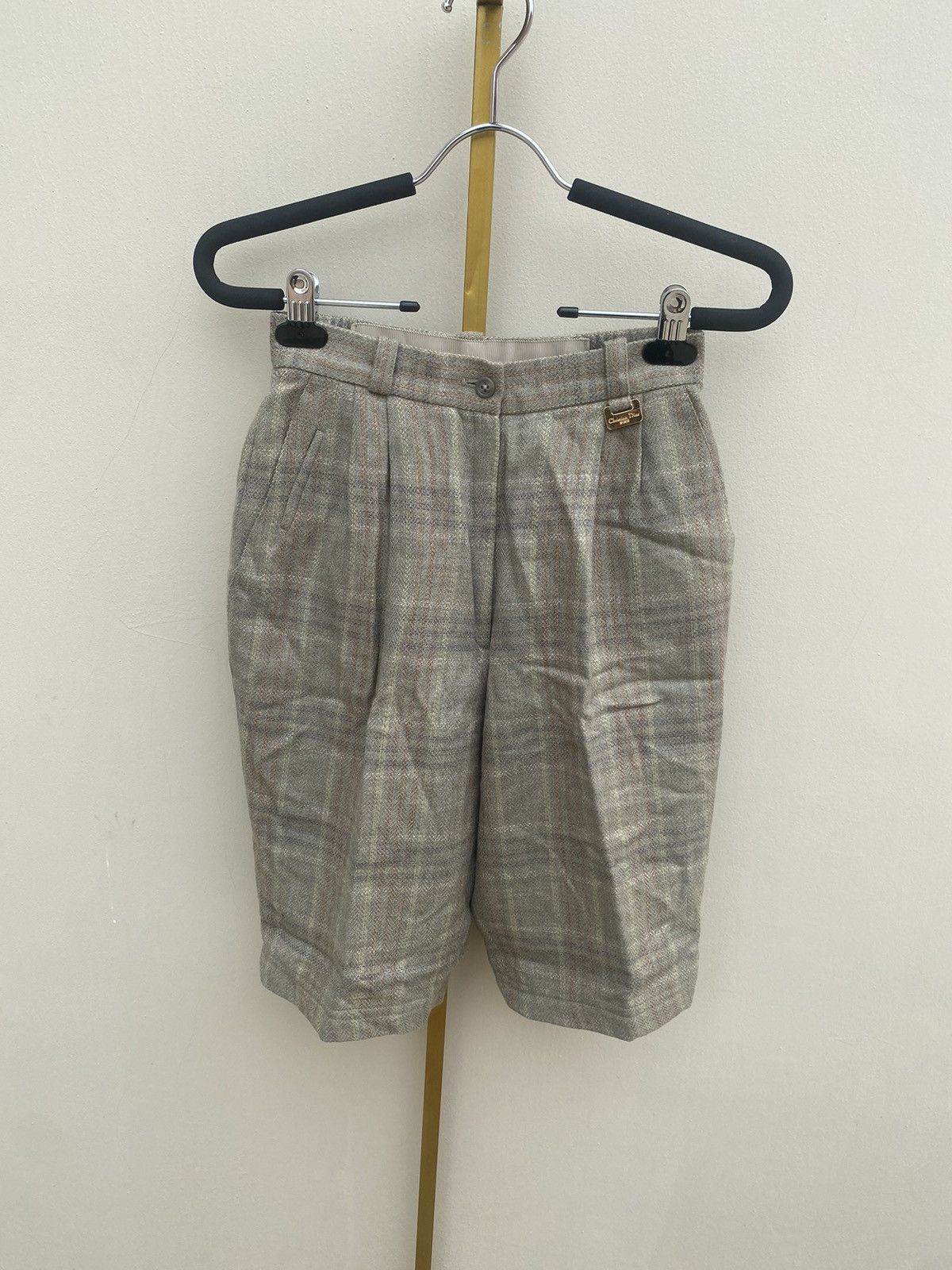 1990s Christian Dior - Wool Plaid Short Pants