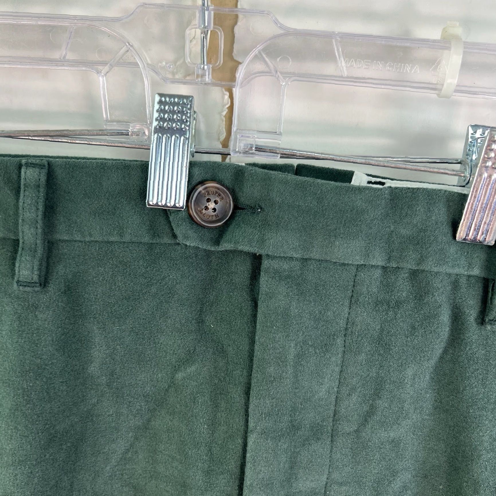Proper Cloth VINTAGE Proper Cloth Mens Pants Casual Flat Front Stretch Cotton Blended Green 50 Inseam 31 Adult Size US 34 / EU 50 - 3 Thumbnail