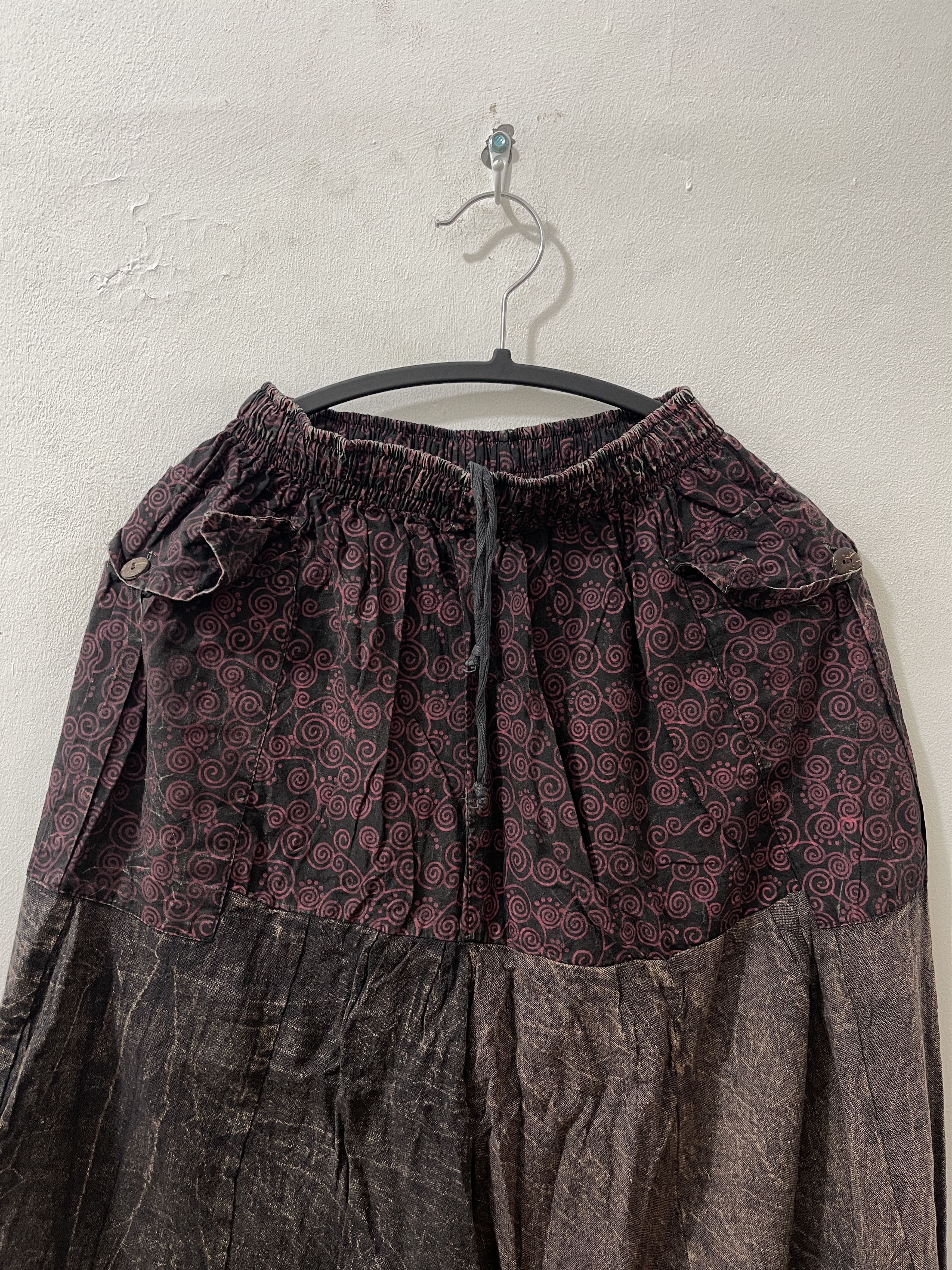 Japanese Brand Unknwn Abstract Ninja Apocalpyse Drop Crotch Pants Size US 32 / EU 48 - 4 Thumbnail
