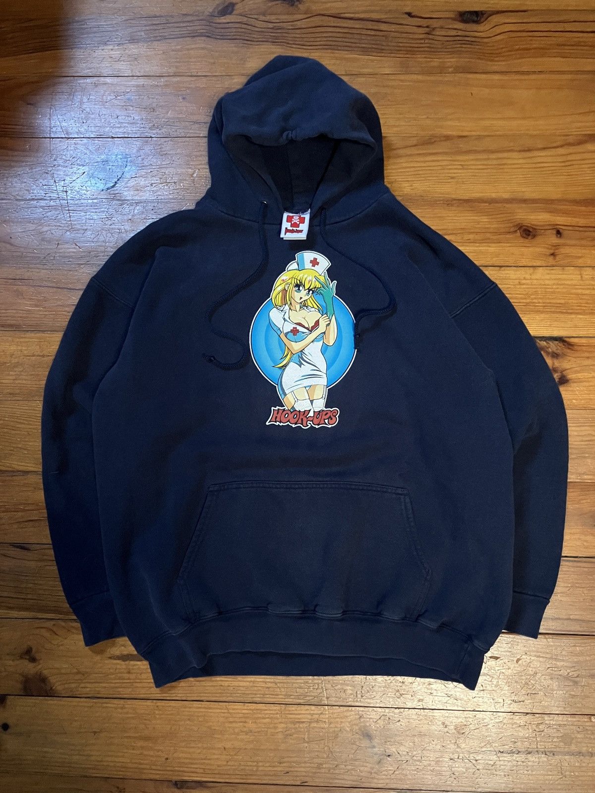Hook-Ups Rare 90s vintage Hook-Ups hoodie Size US L / EU 52-54 / 3 - 1 Thumbnail