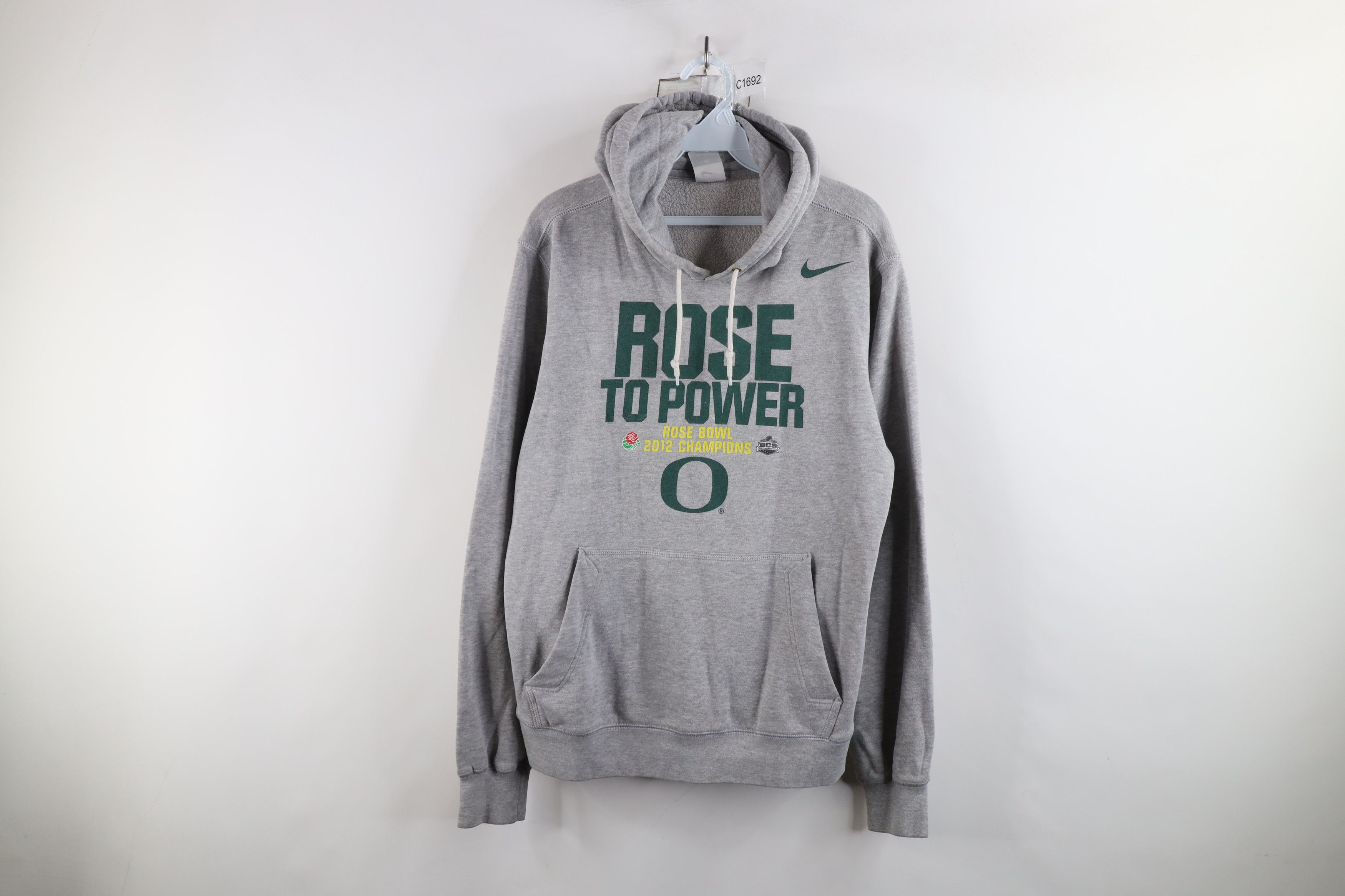 Nike × Vintage Nike Bowl Champs University of Oregon Football Hoodie Gray Size US M / EU 48-50 / 2 - 1 Thumbnail