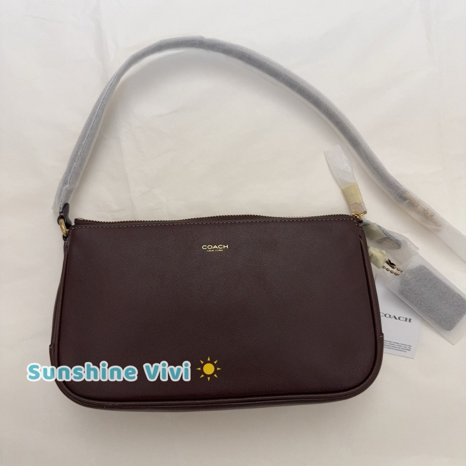 Coach NWT Coach Plaza Bag Natural grain Leather CCC41 Brass Maple Size ONE SIZE - 1 Thumbnail