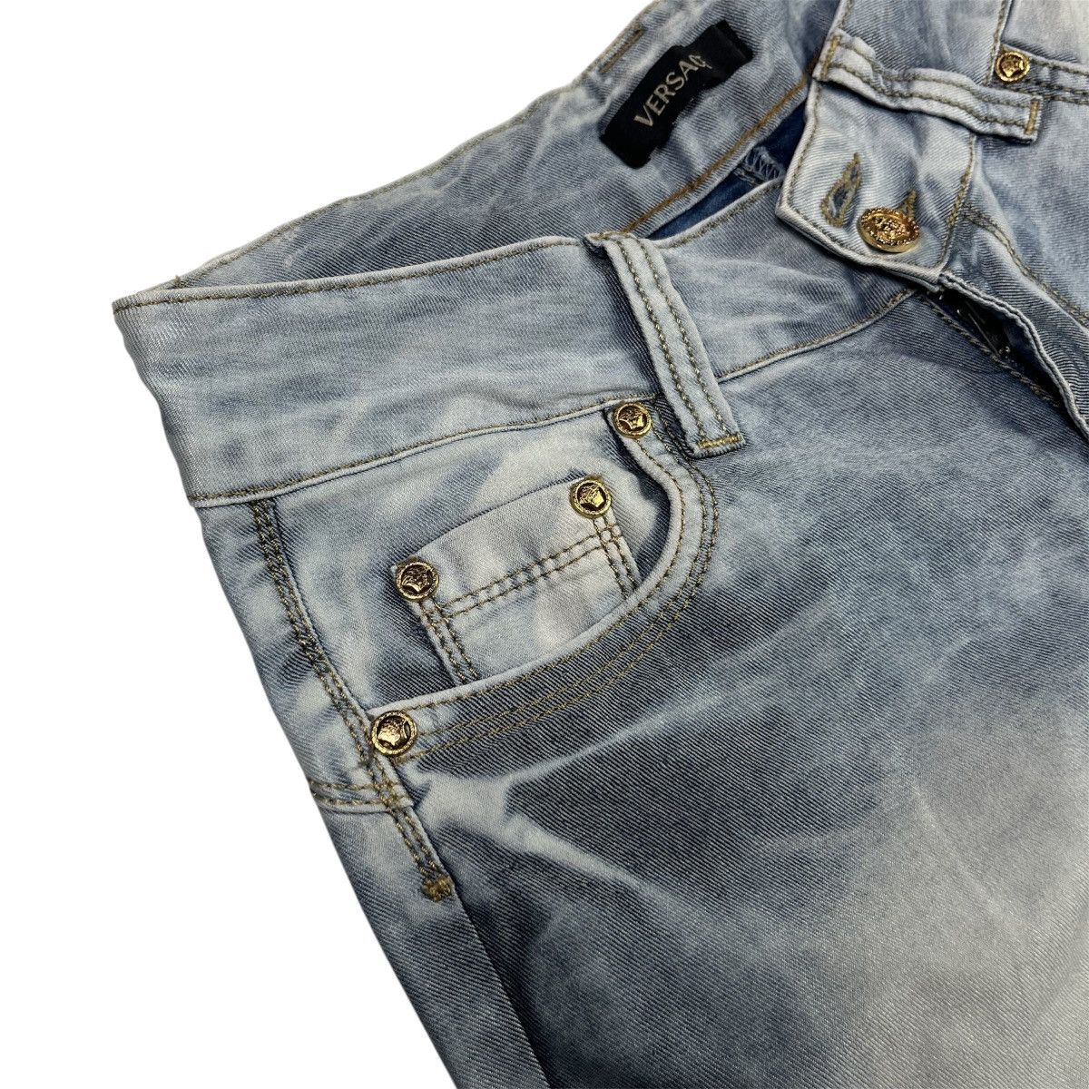 Versace × Vintage Versace Vintage Luxury Jeans Denim Blue Size 27" / US 4 / IT 40 - 4 Thumbnail