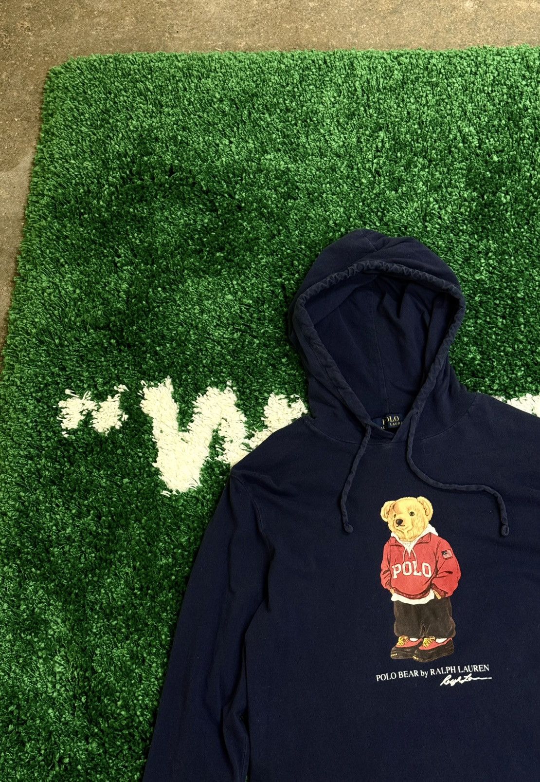 Polo Ralph Lauren Polo Ralph Lauren Bear Light Hoodie Navy Sz. Medium Size US M / EU 48-50 / 2 - 2 Thumbnail